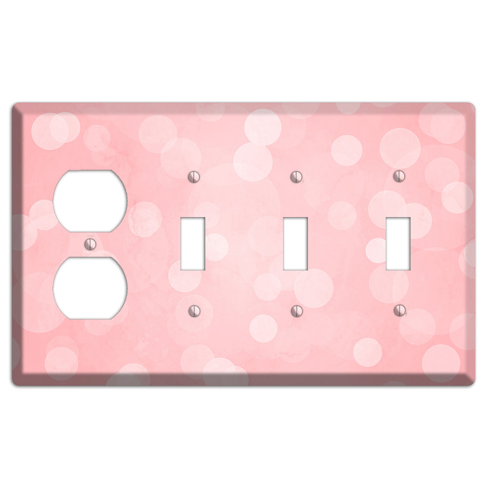 Supernova Soft Coral Duplex / 3 Toggle Wallplate