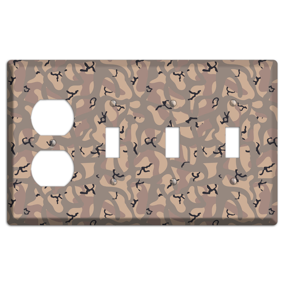 Urban Tracks Camo Duplex / 3 Toggle Wallplate
