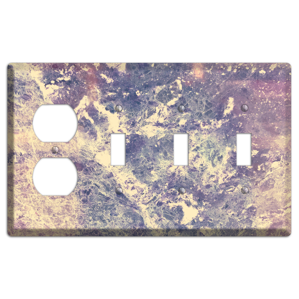 Manatee Marble Duplex / 3 Toggle Wallplate