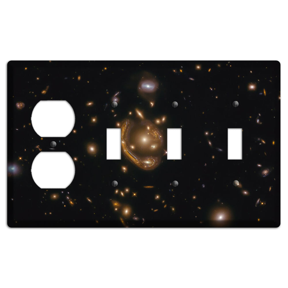 Rings of Relativity Duplex / 3 Toggle Wallplate
