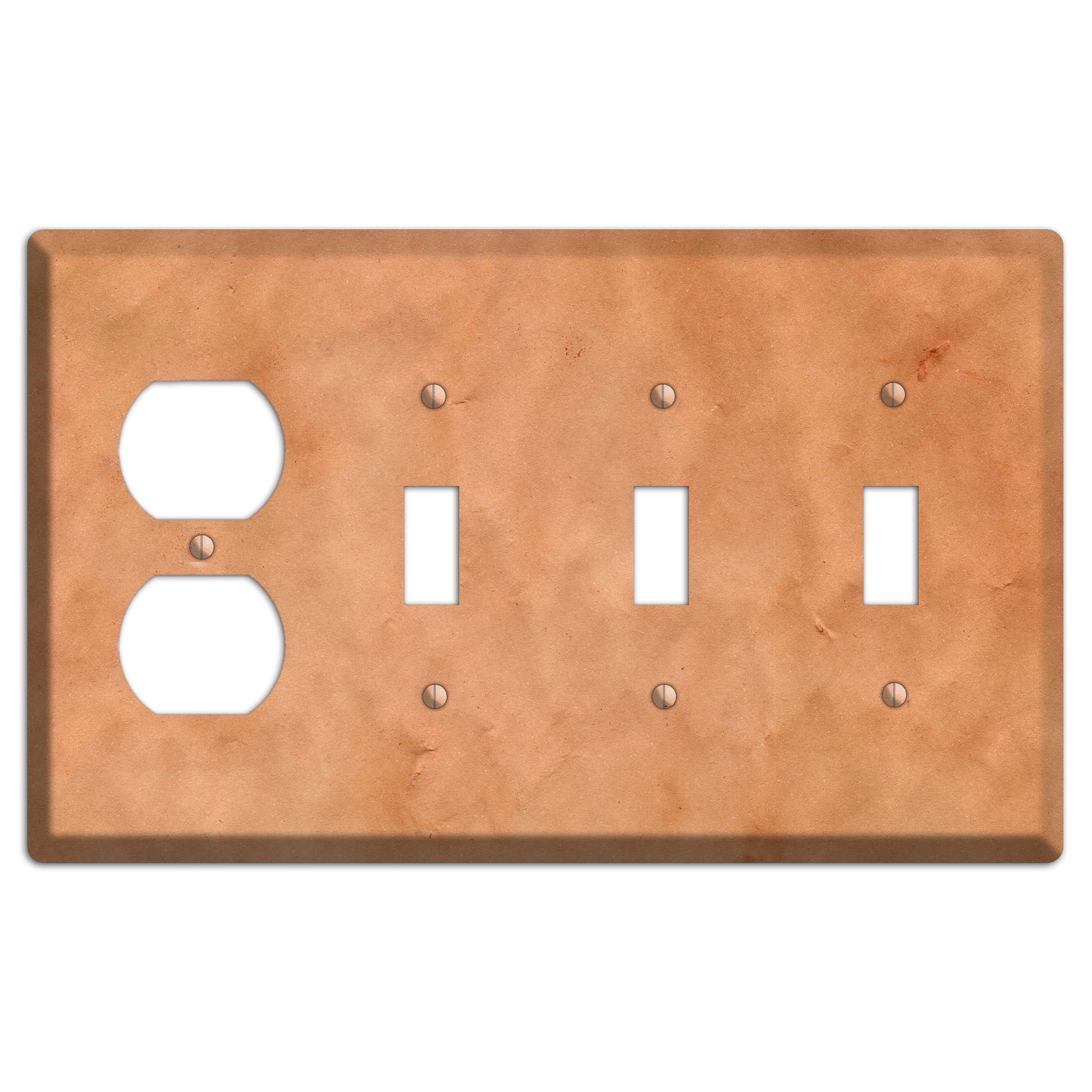 Aged Paper 11 Duplex / 3 Toggle Wallplate