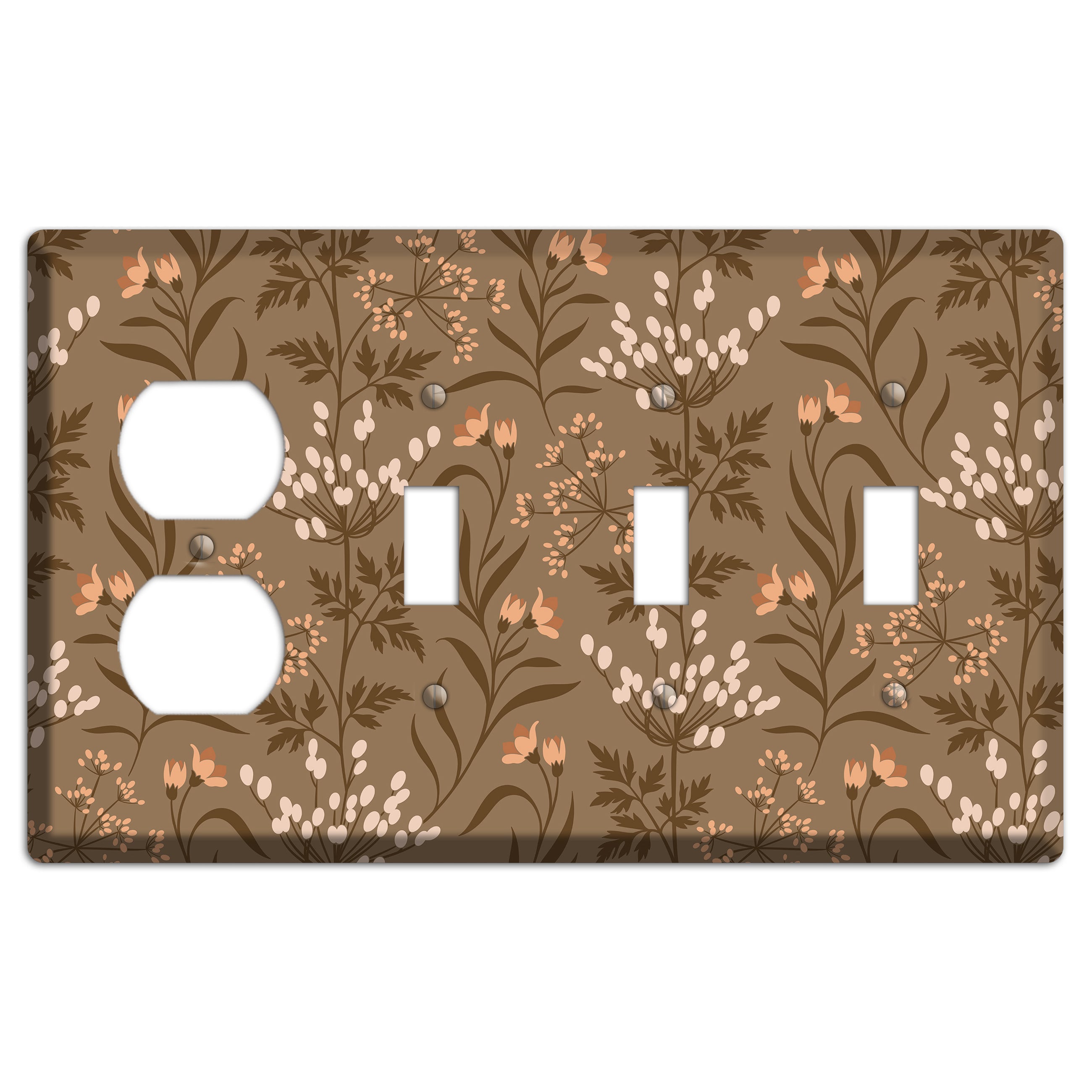 Fall Floral 2 Duplex / 3 Toggle Wallplate