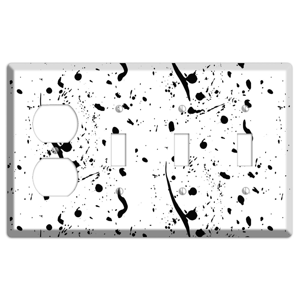 Ink Splash 2 Duplex / 3 Toggle Wallplate