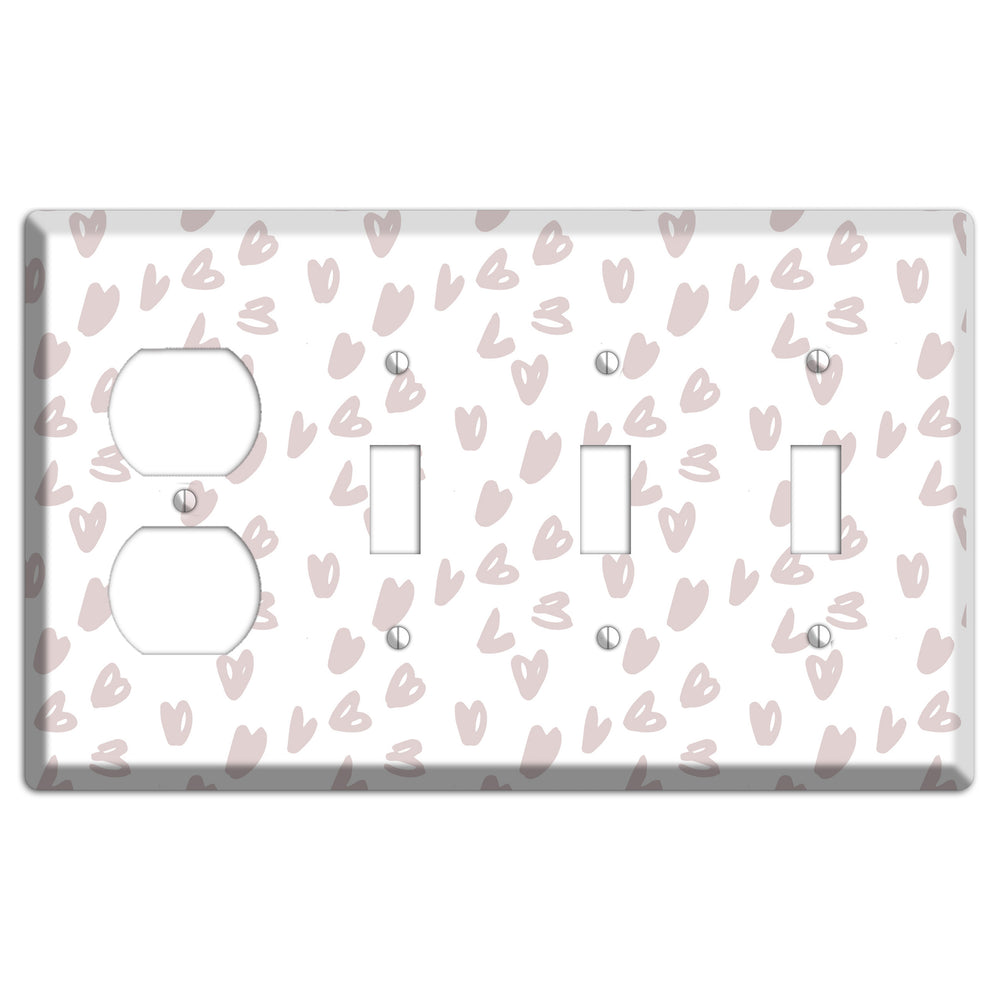 Abstract 21 Duplex / 3 Toggle Wallplate