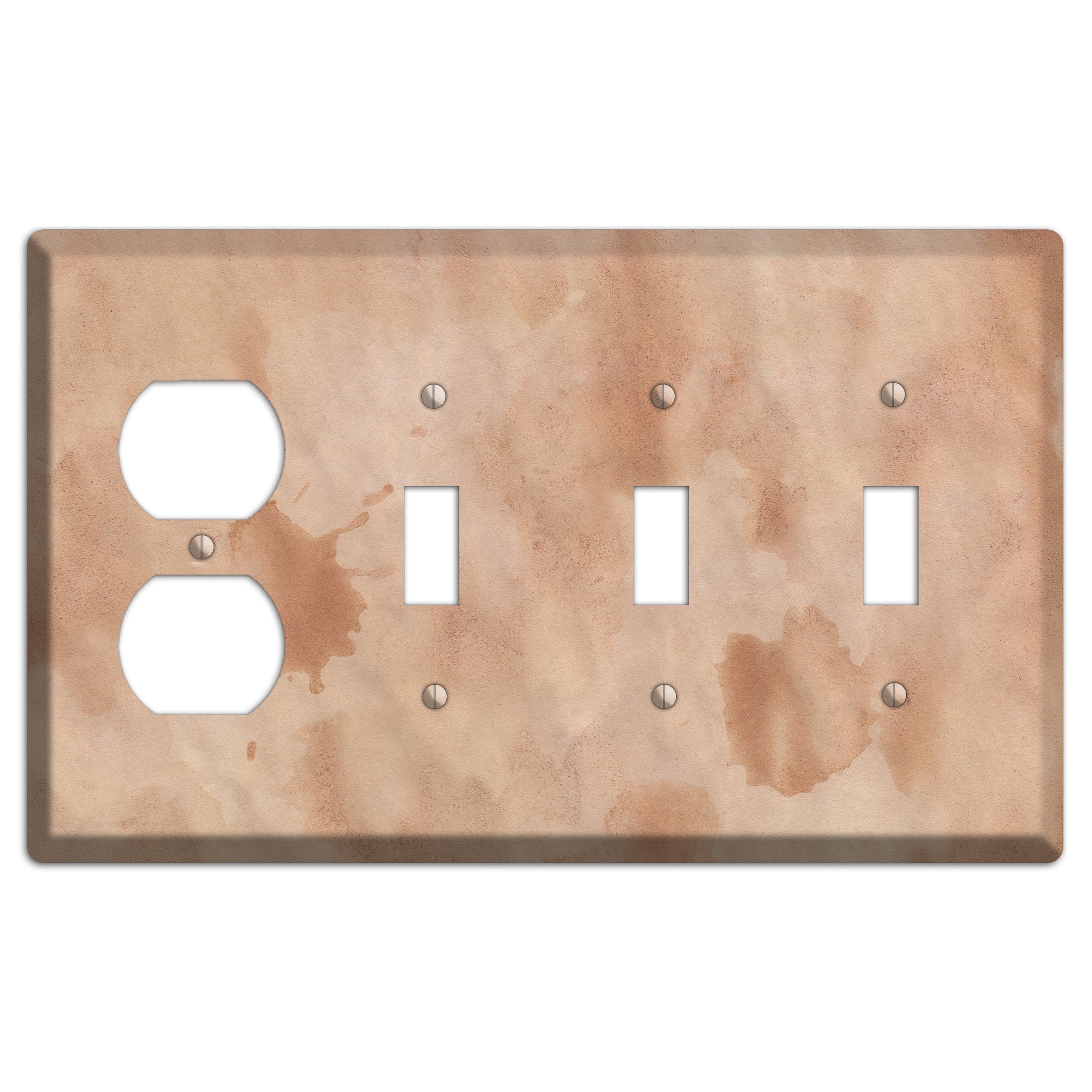 Aged Paper 2 Duplex / 3 Toggle Wallplate