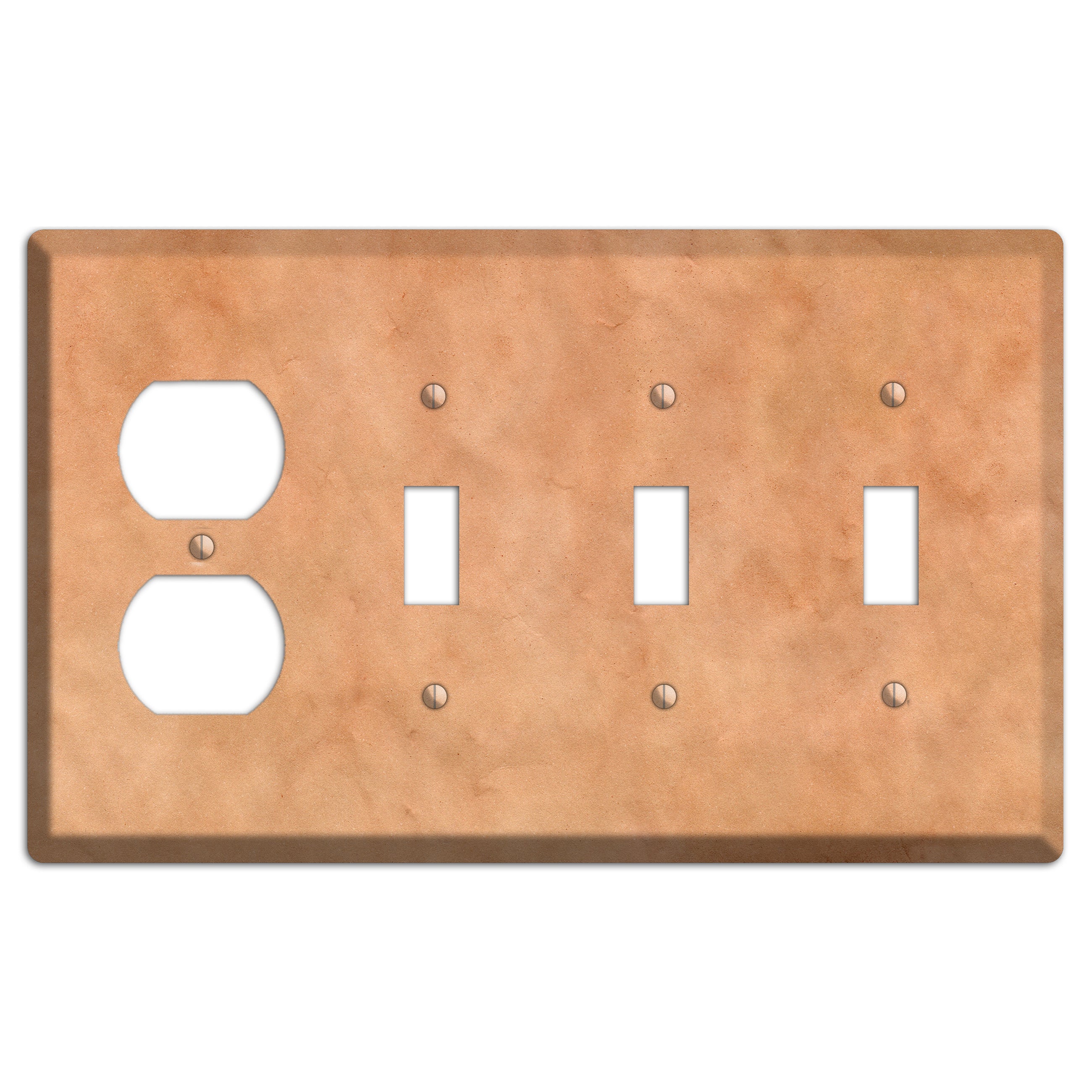 Aged Paper 12 Duplex / 3 Toggle Wallplate