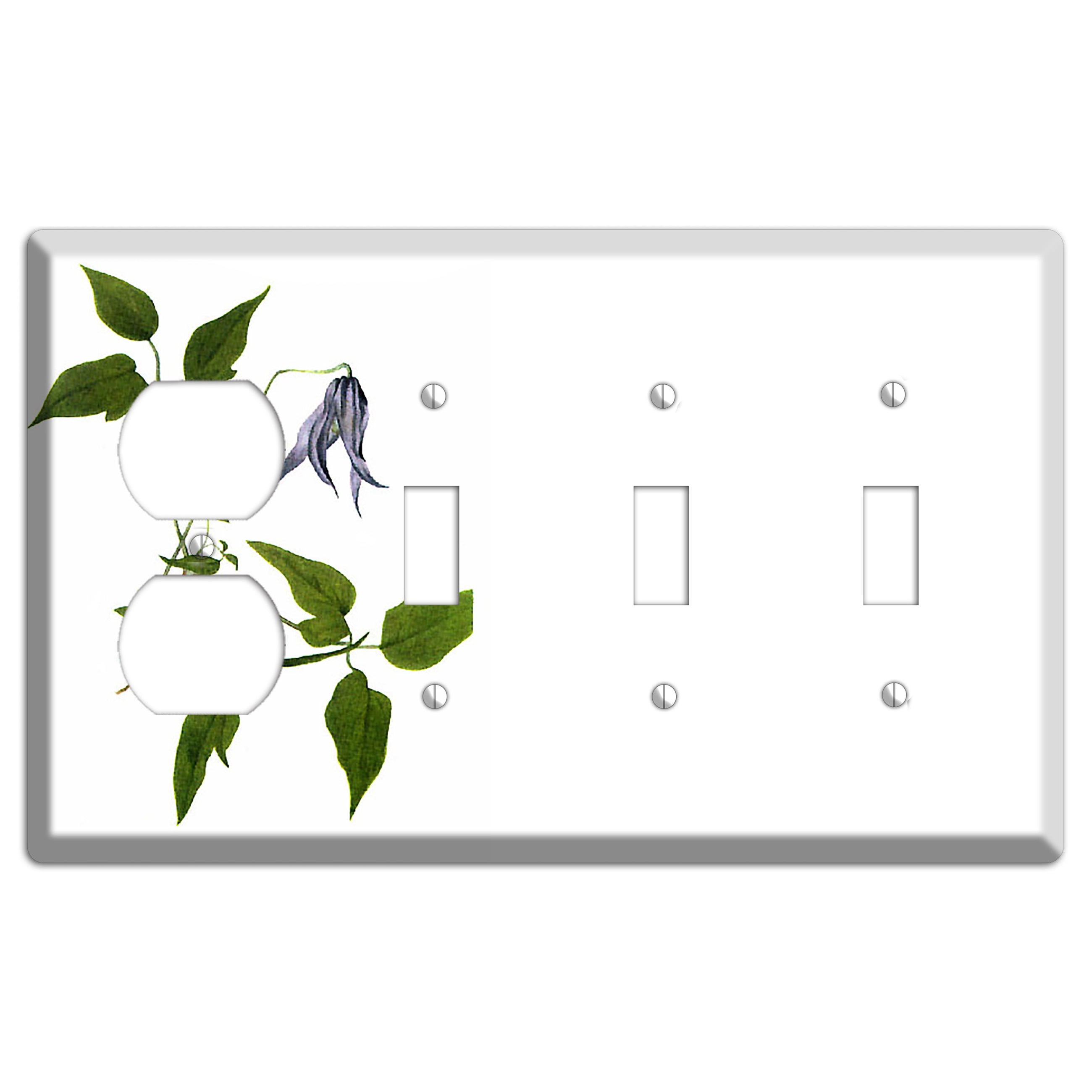 Clematis Columbiana Duplex / 3 Toggle Wallplate