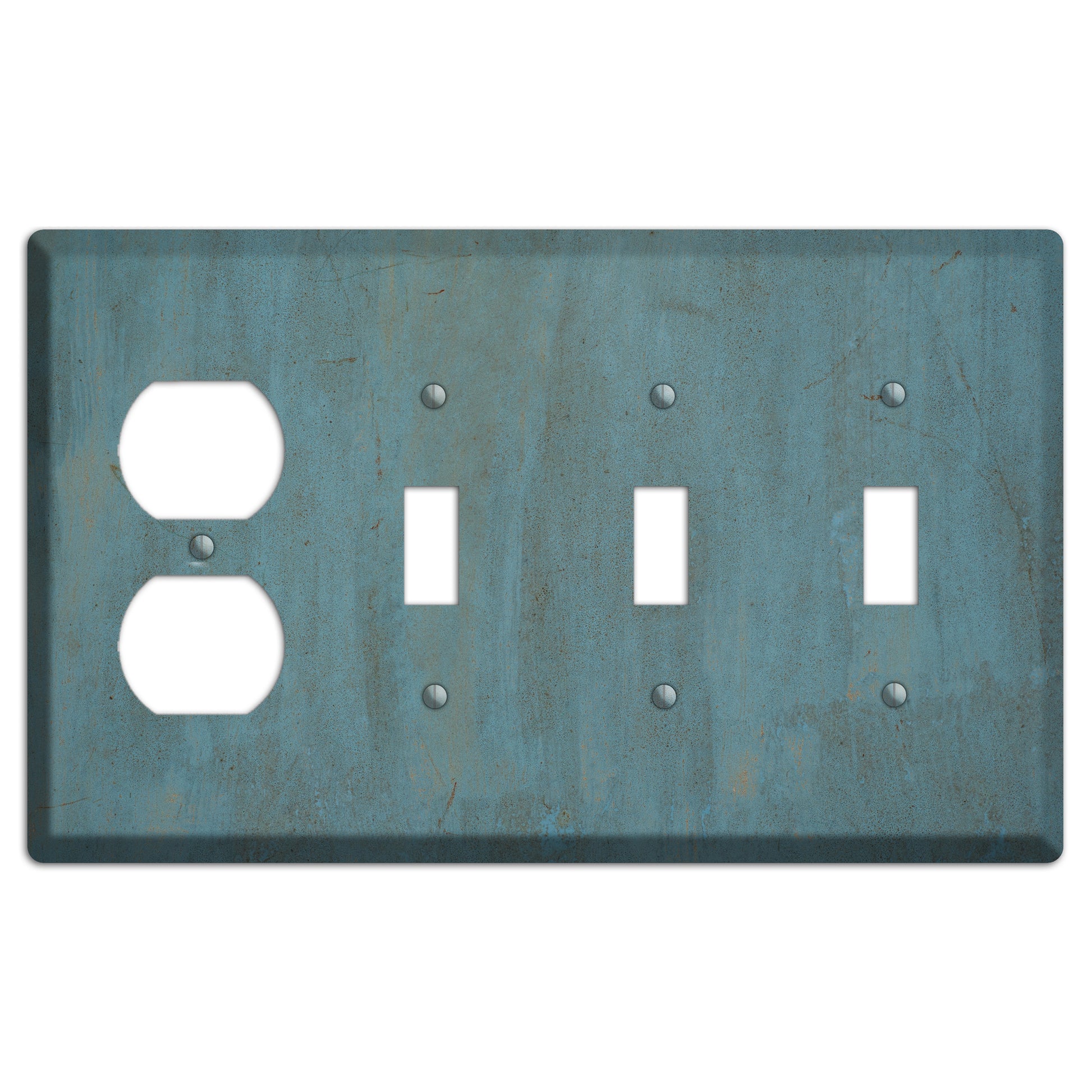 Slate Concrete Duplex / 3 Toggle Wallplate