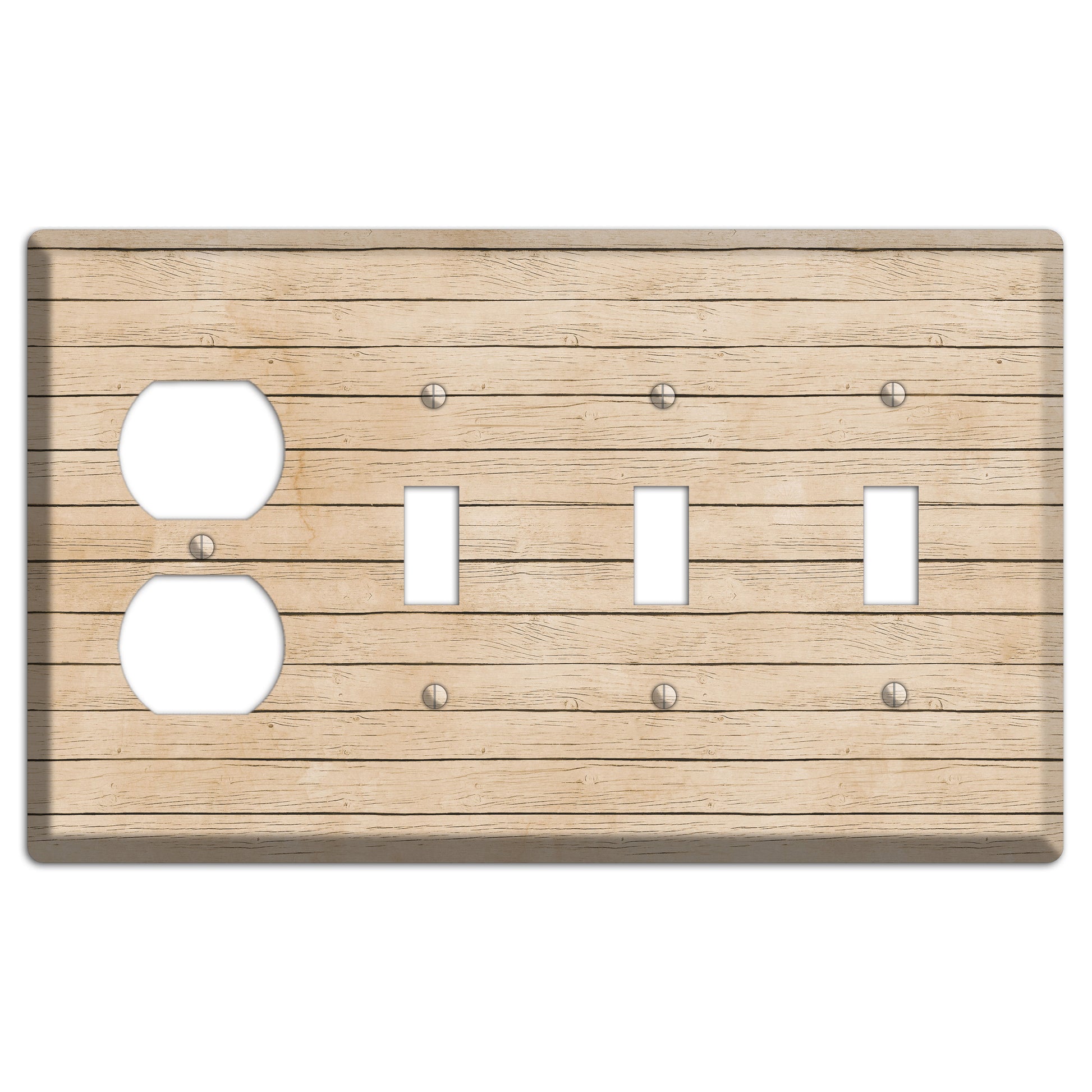 Akaroa Neutral Texture Duplex / 3 Toggle Wallplate