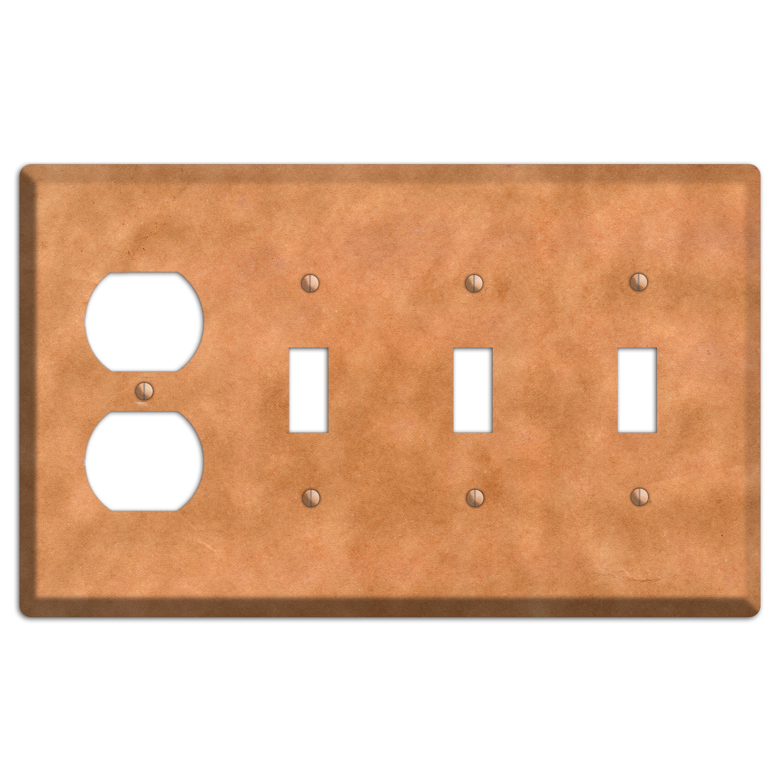 Aged Paper 8 Duplex / 3 Toggle Wallplate