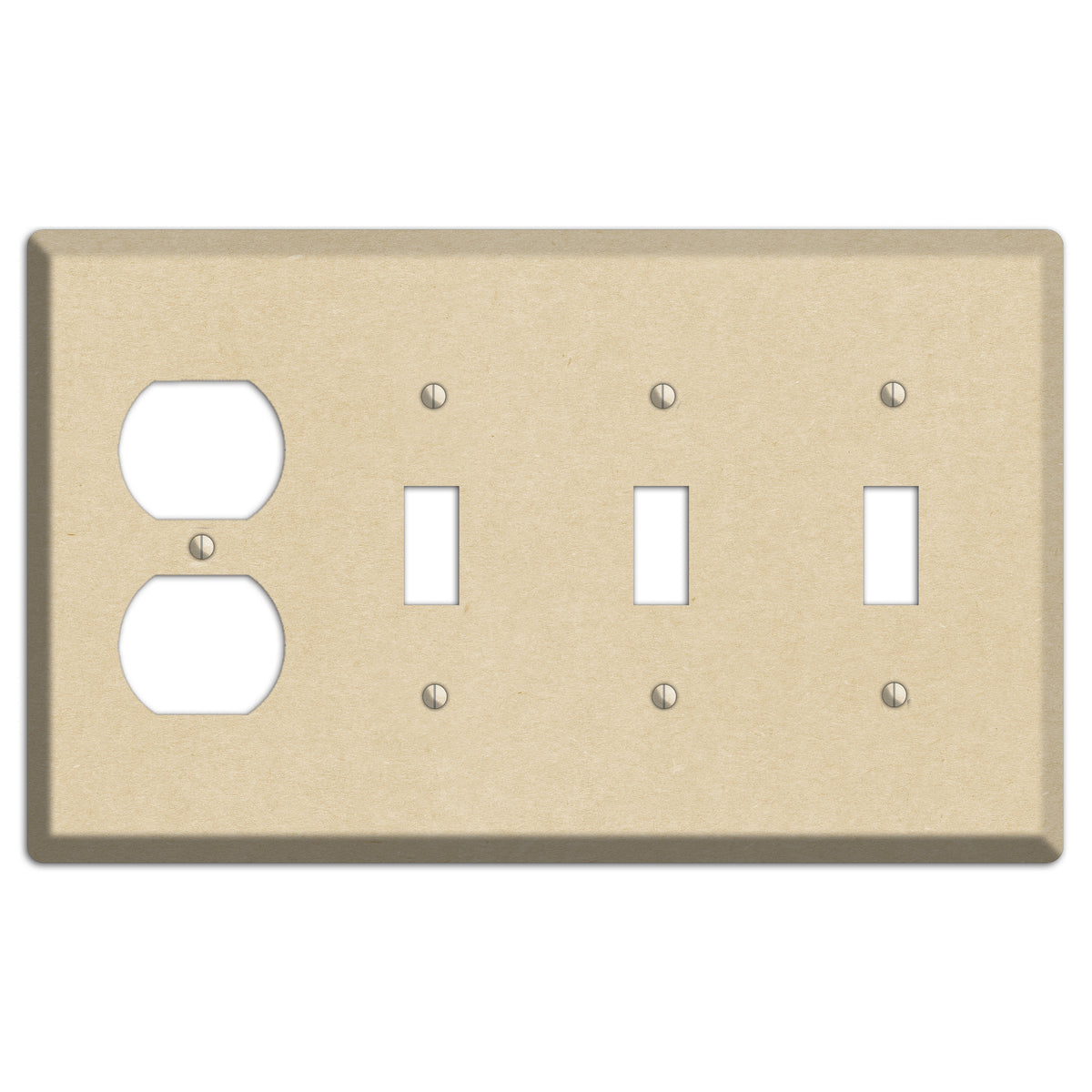 Double Pearl Lusta Kraft Duplex / 3 Toggle Wallplate