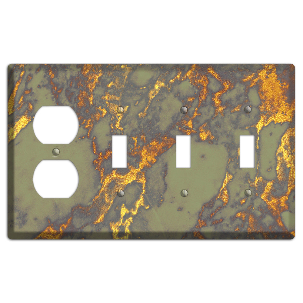 Gurkha Marble Duplex / 3 Toggle Wallplate