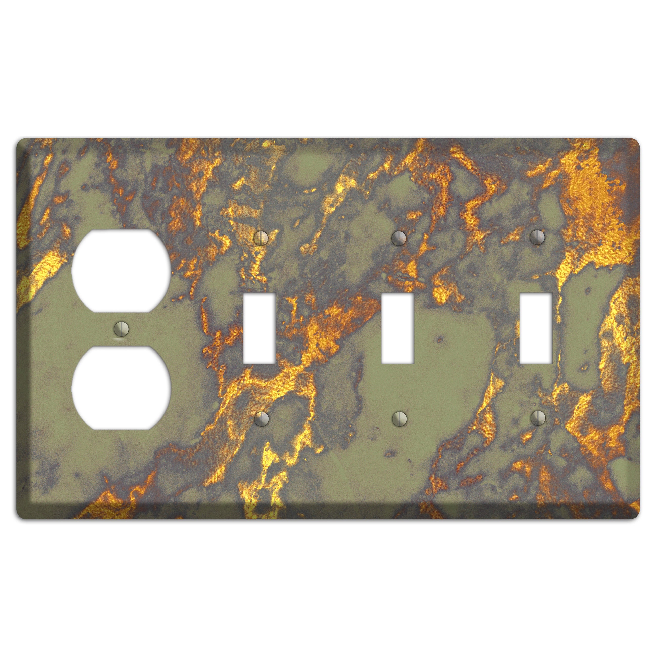 Gurkha Marble Duplex / 3 Toggle Wallplate