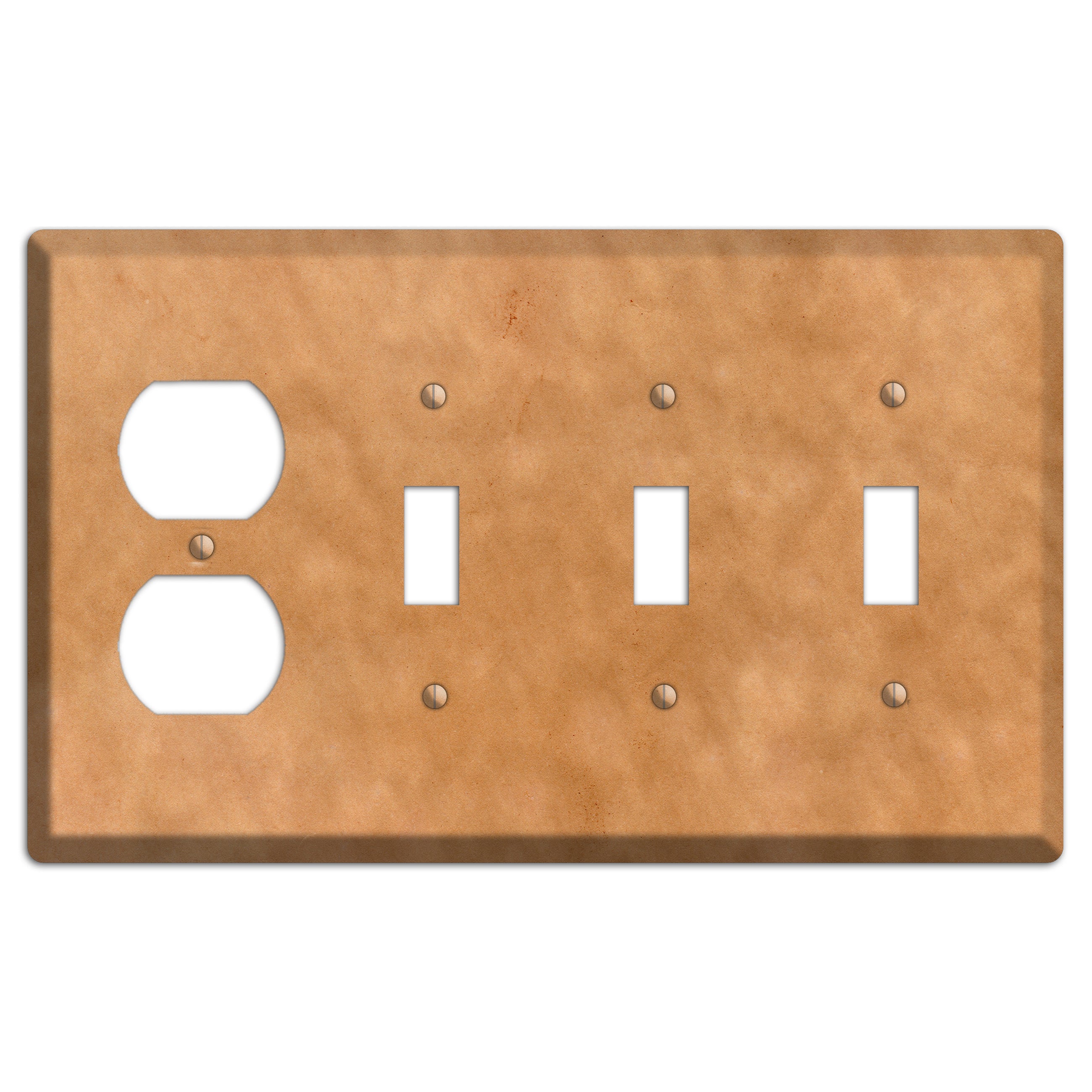 Aged Paper 9 Duplex / 3 Toggle Wallplate