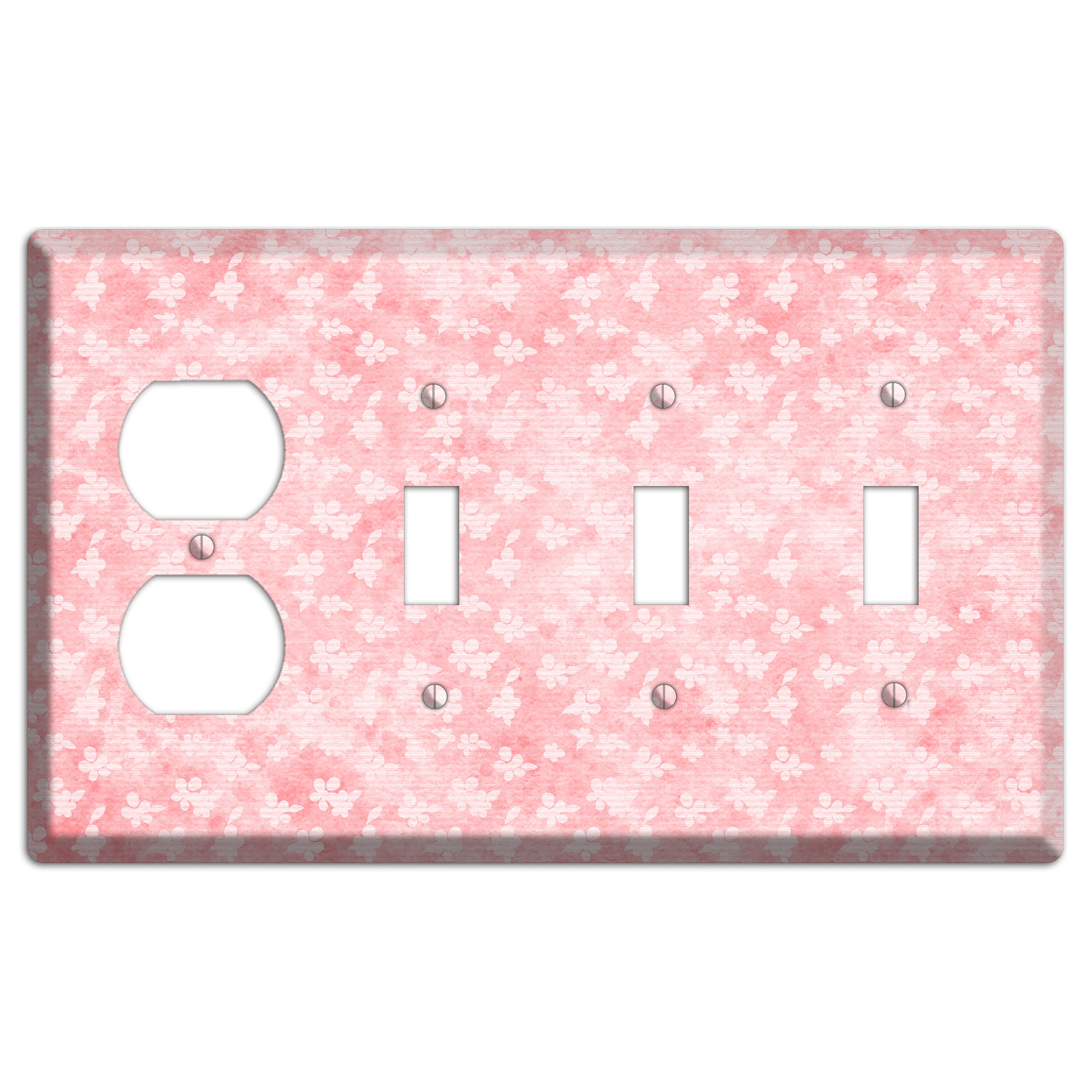 Abbey Soft Coral Duplex / 3 Toggle Wallplate