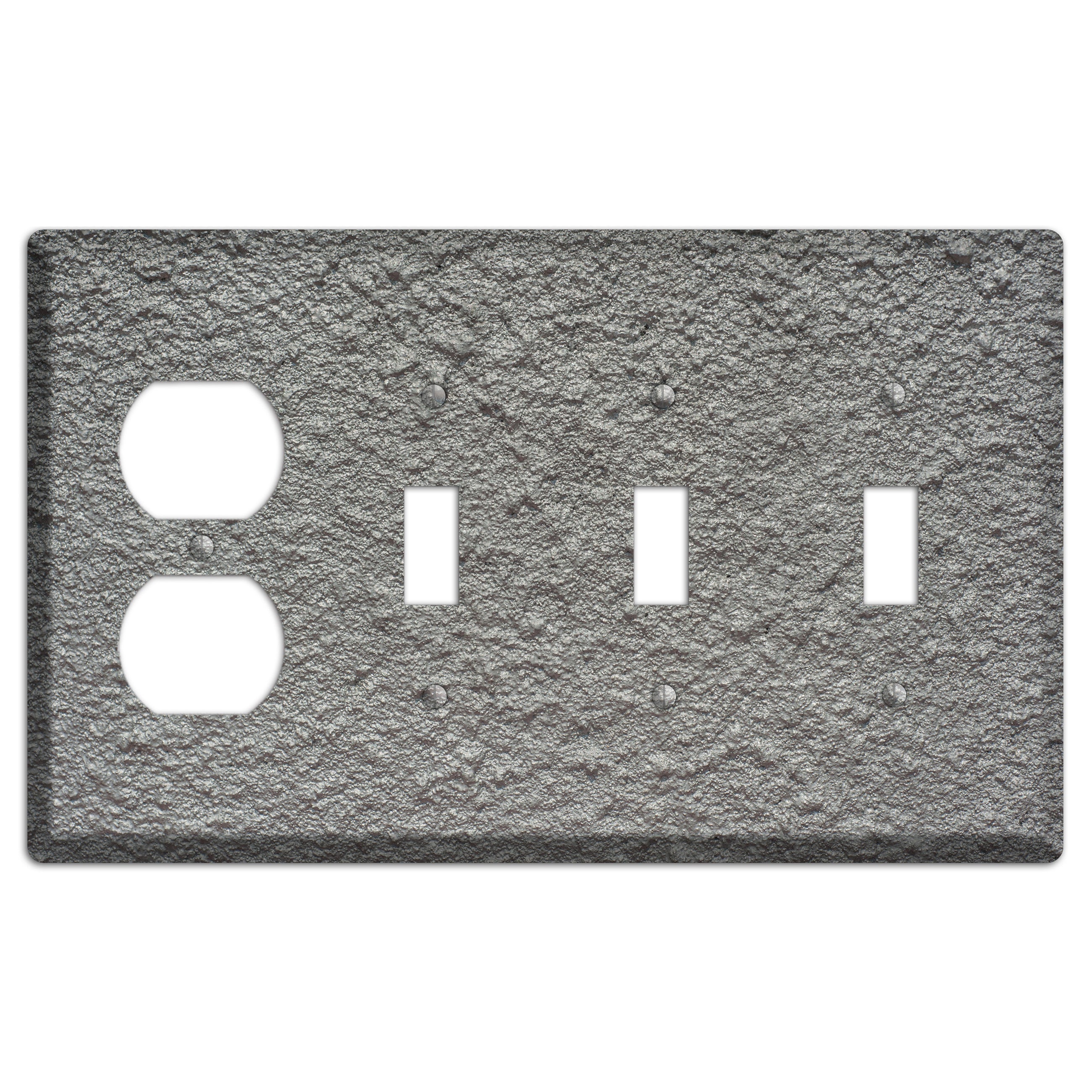 Plaster 10 Duplex / 3 Toggle Wallplate