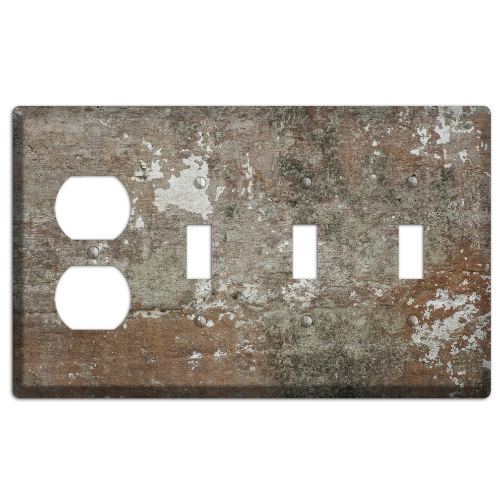 Old Concrete 11 Duplex / 3 Toggle Wallplate