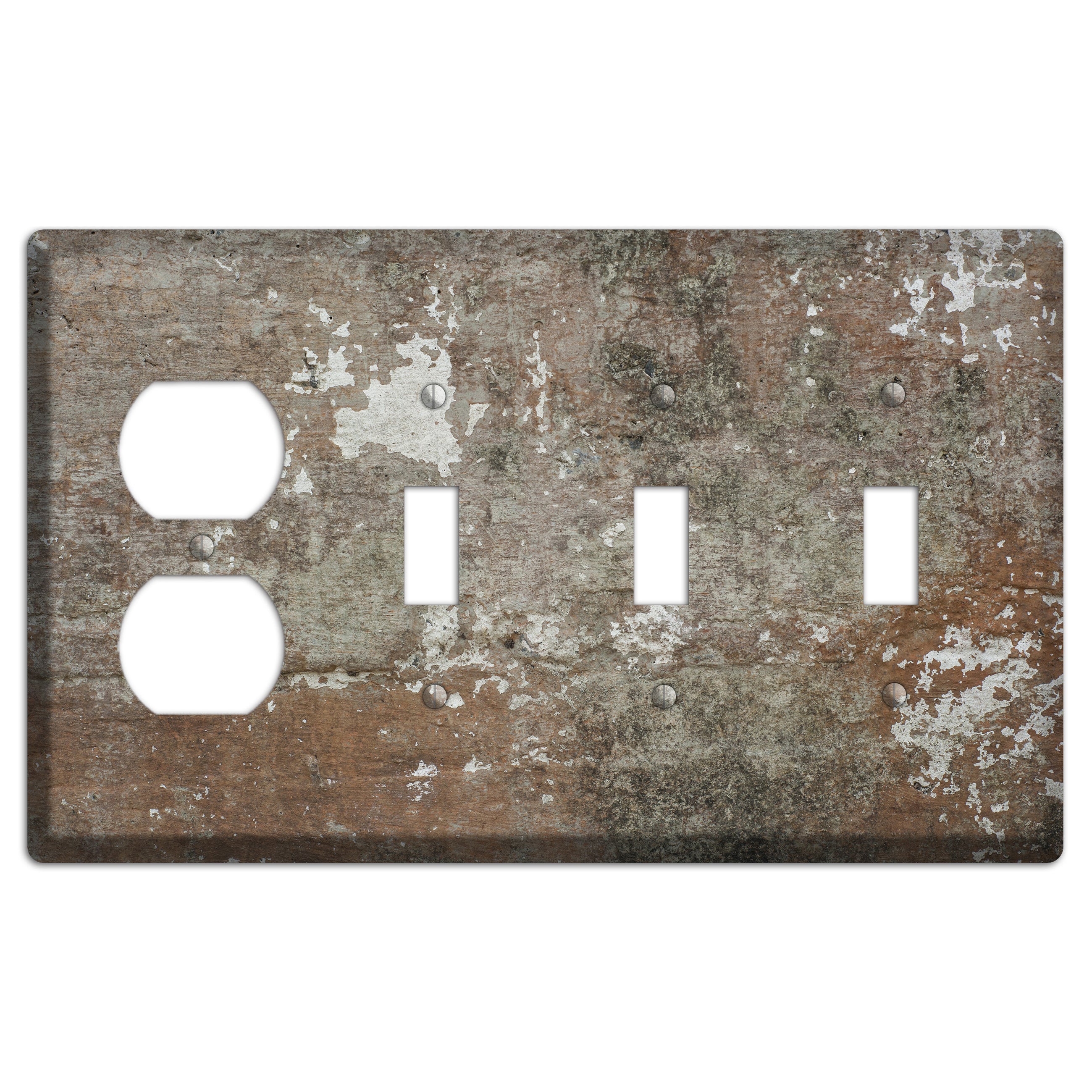 Old Concrete 11 Duplex / 3 Toggle Wallplate