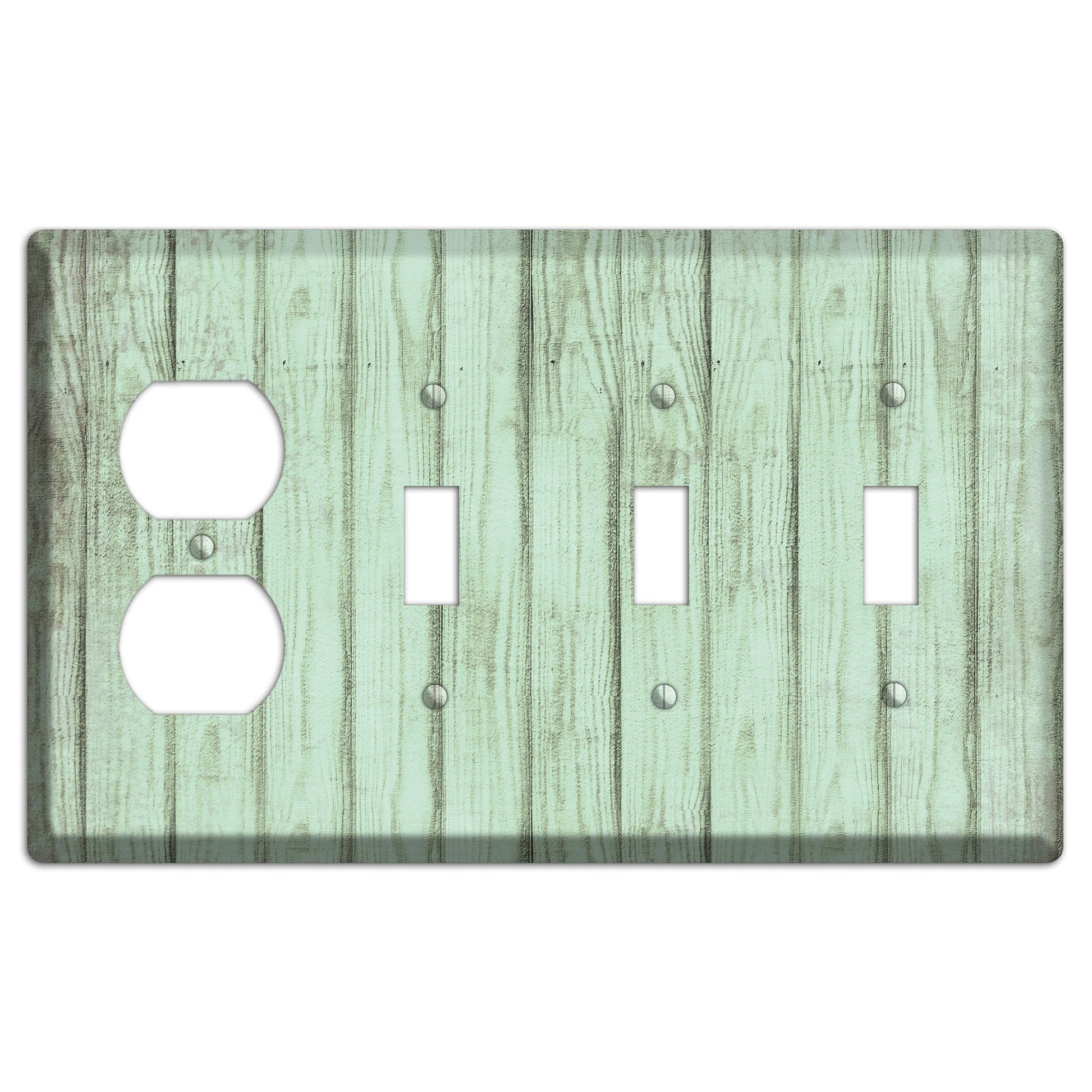 Norway Weathered Wood Duplex / 3 Toggle Wallplate