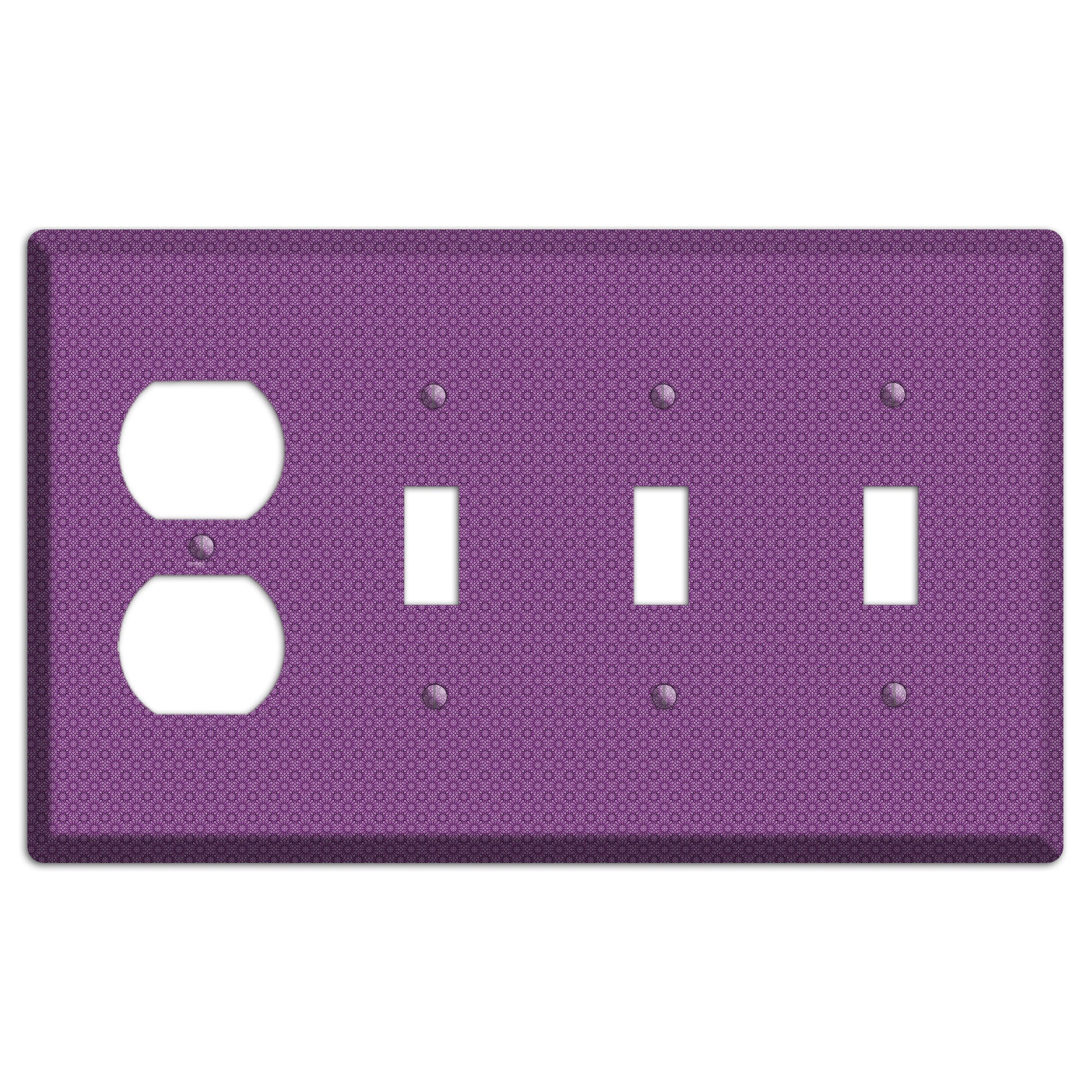 Multi Purple Foulard Duplex / 3 Toggle Wallplate