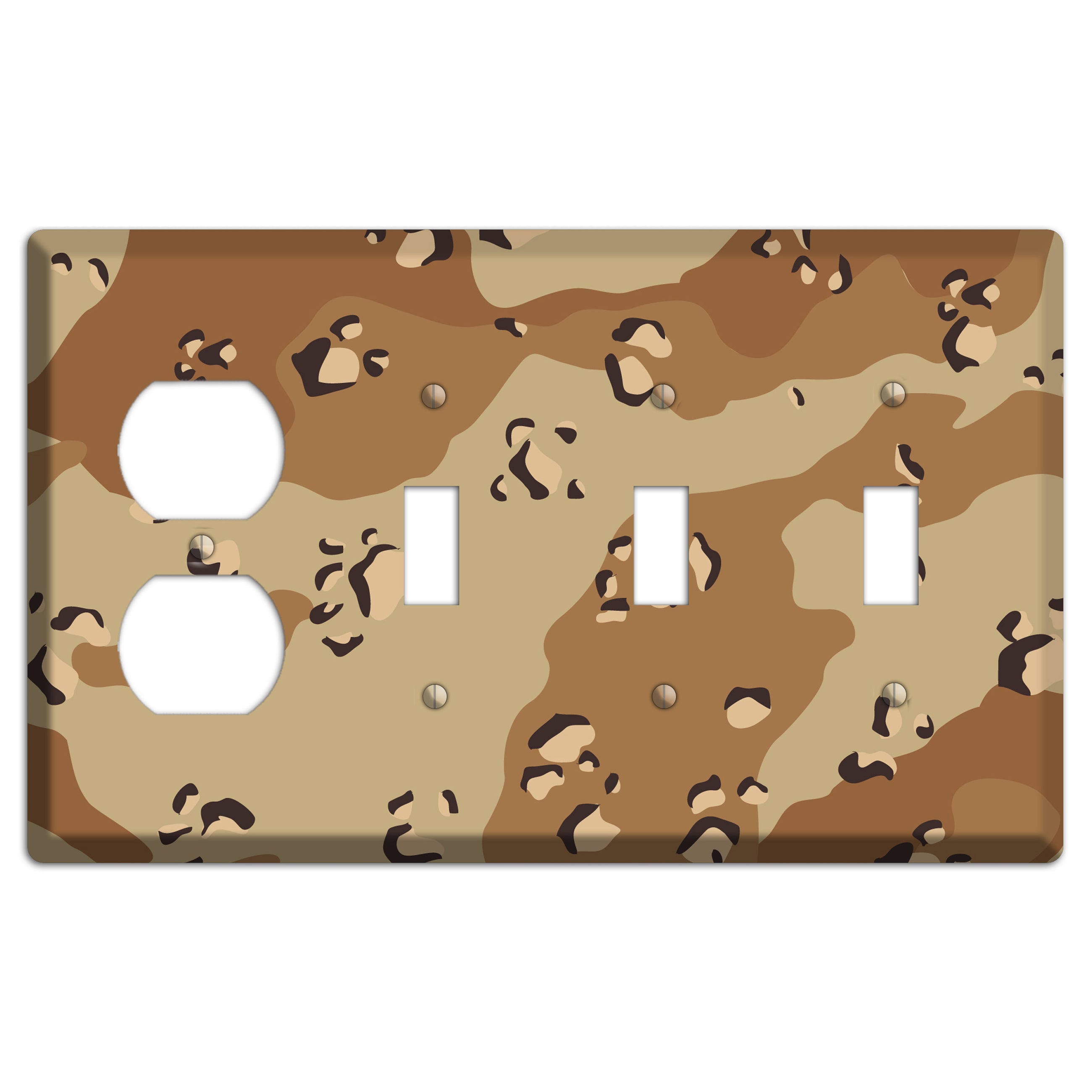 Desert Camo Duplex / 3 Toggle Wallplate