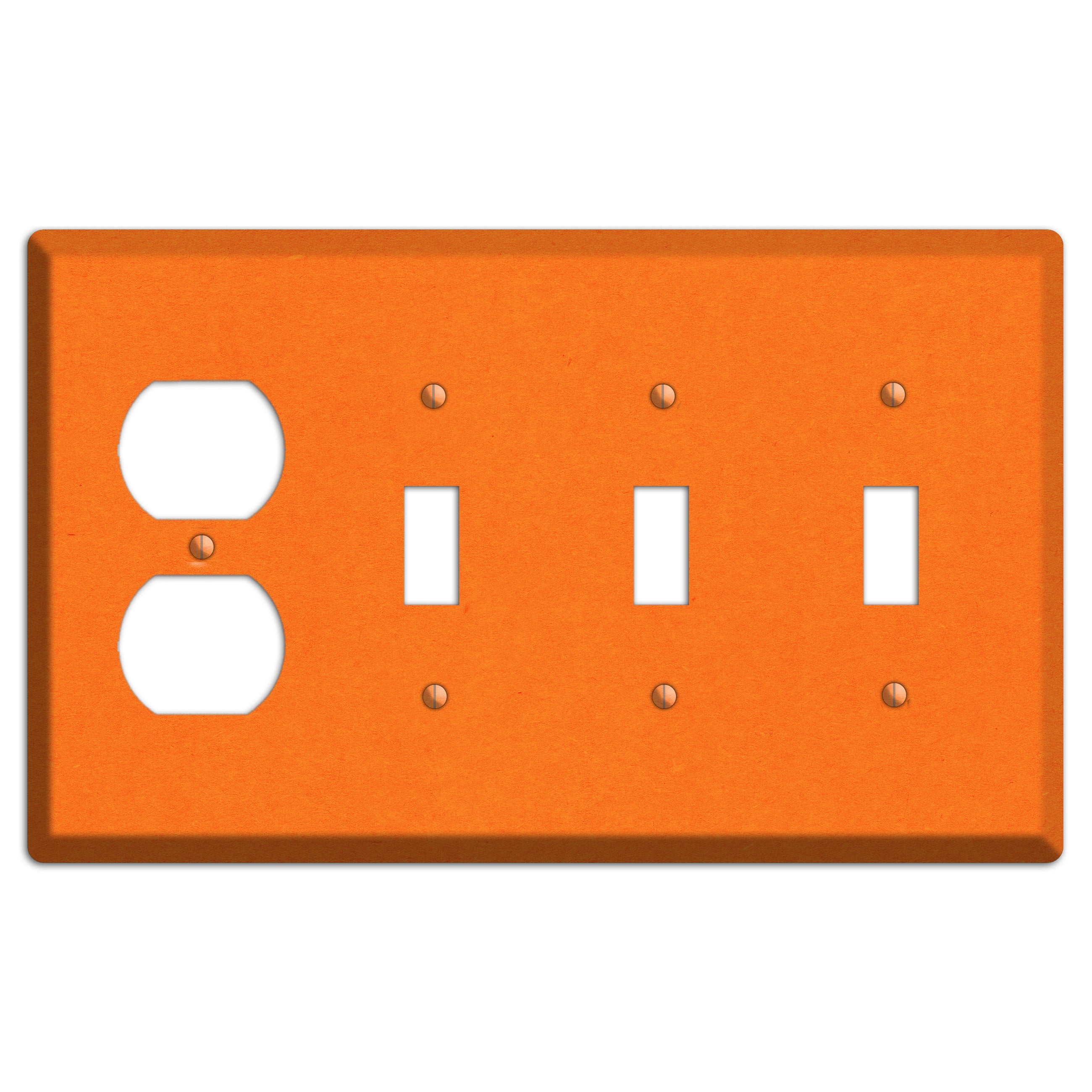 Pumpkin Kraft Duplex / 3 Toggle Wallplate