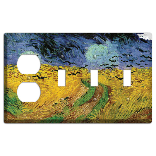 Vincent Van Gogh 6 Duplex / 3 Toggle Wallplate