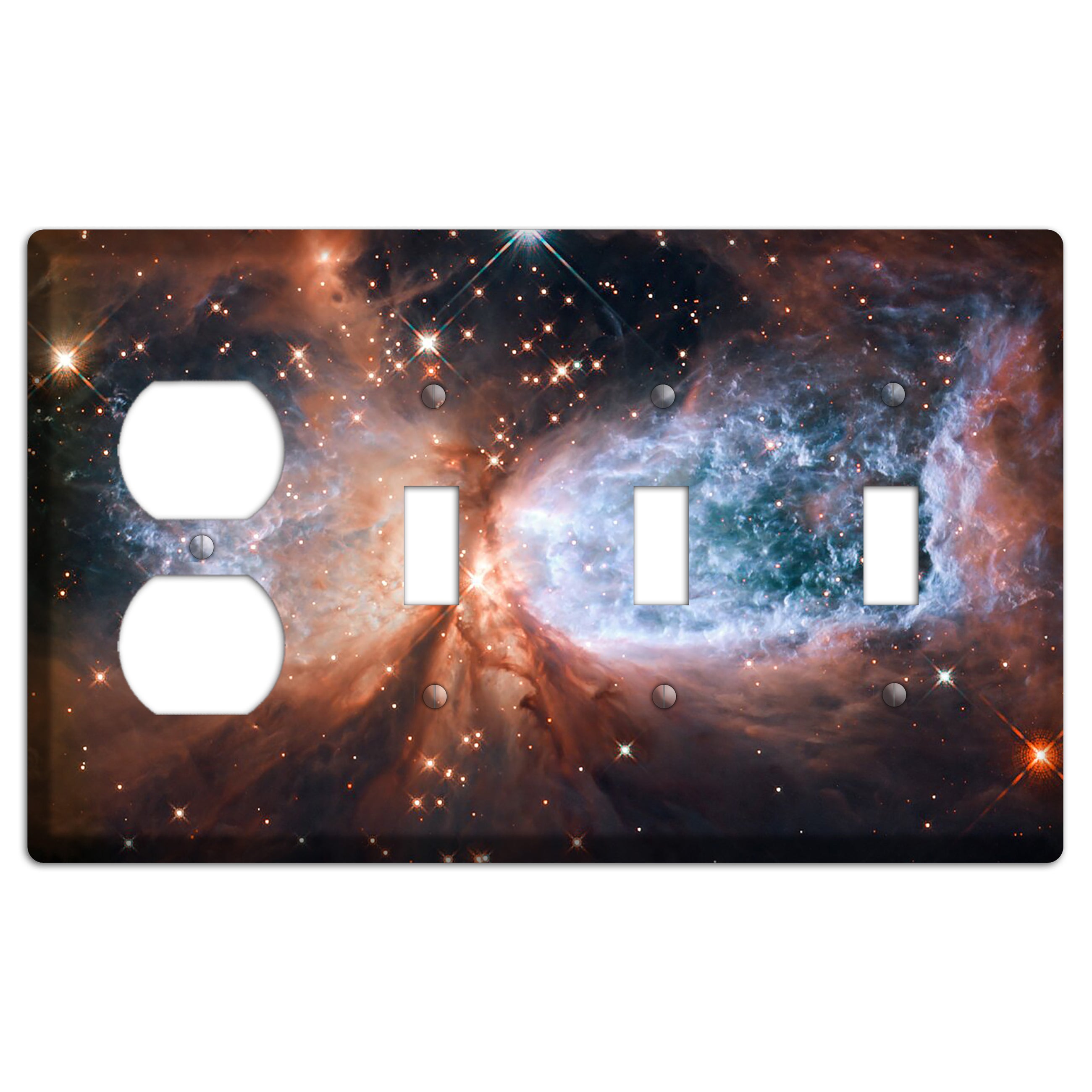 star-forming Duplex / 3 Toggle Wallplate