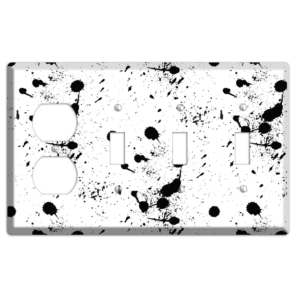 Ink Splash 3 Duplex / 3 Toggle Wallplate