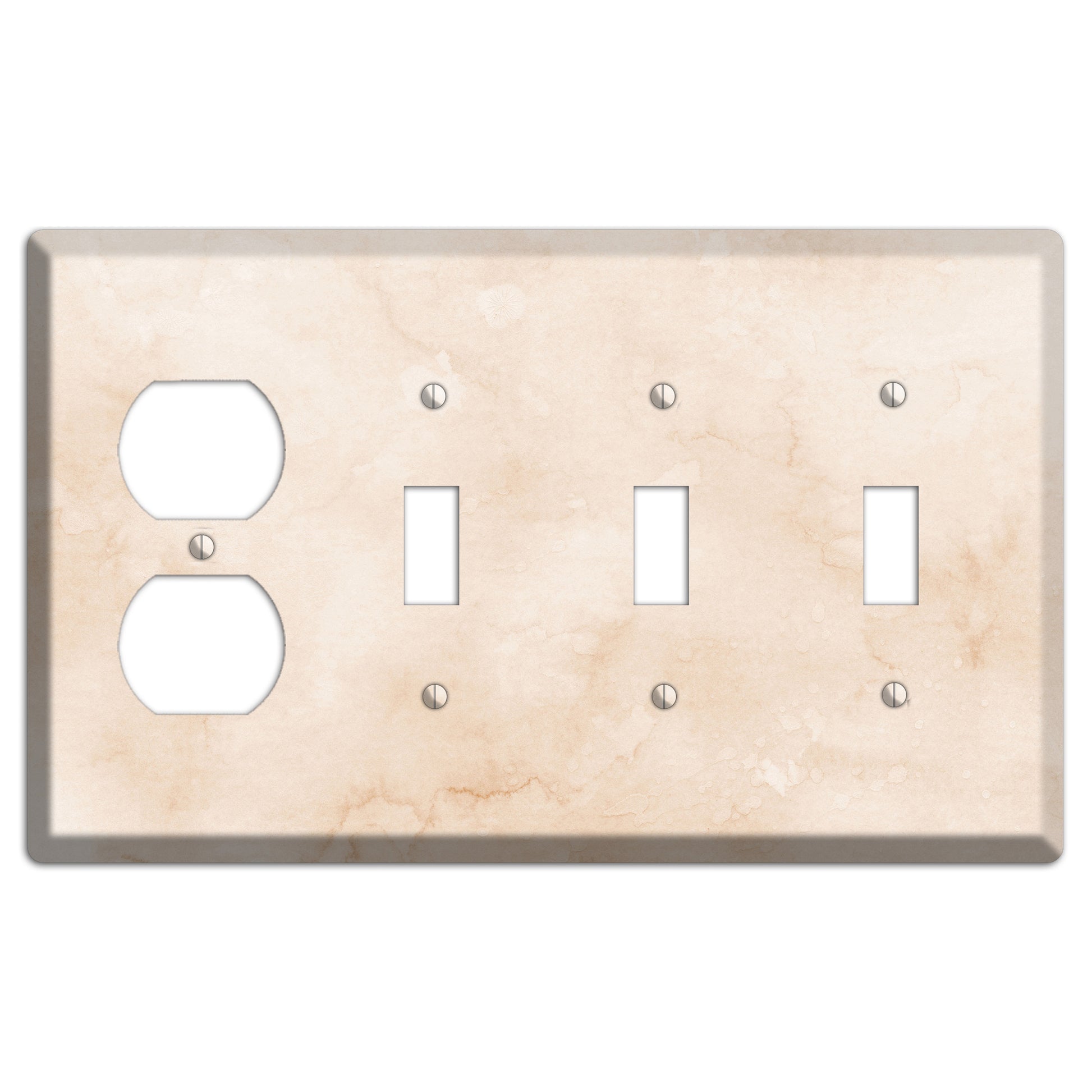 Janna Neutral Texture Duplex / 3 Toggle Wallplate