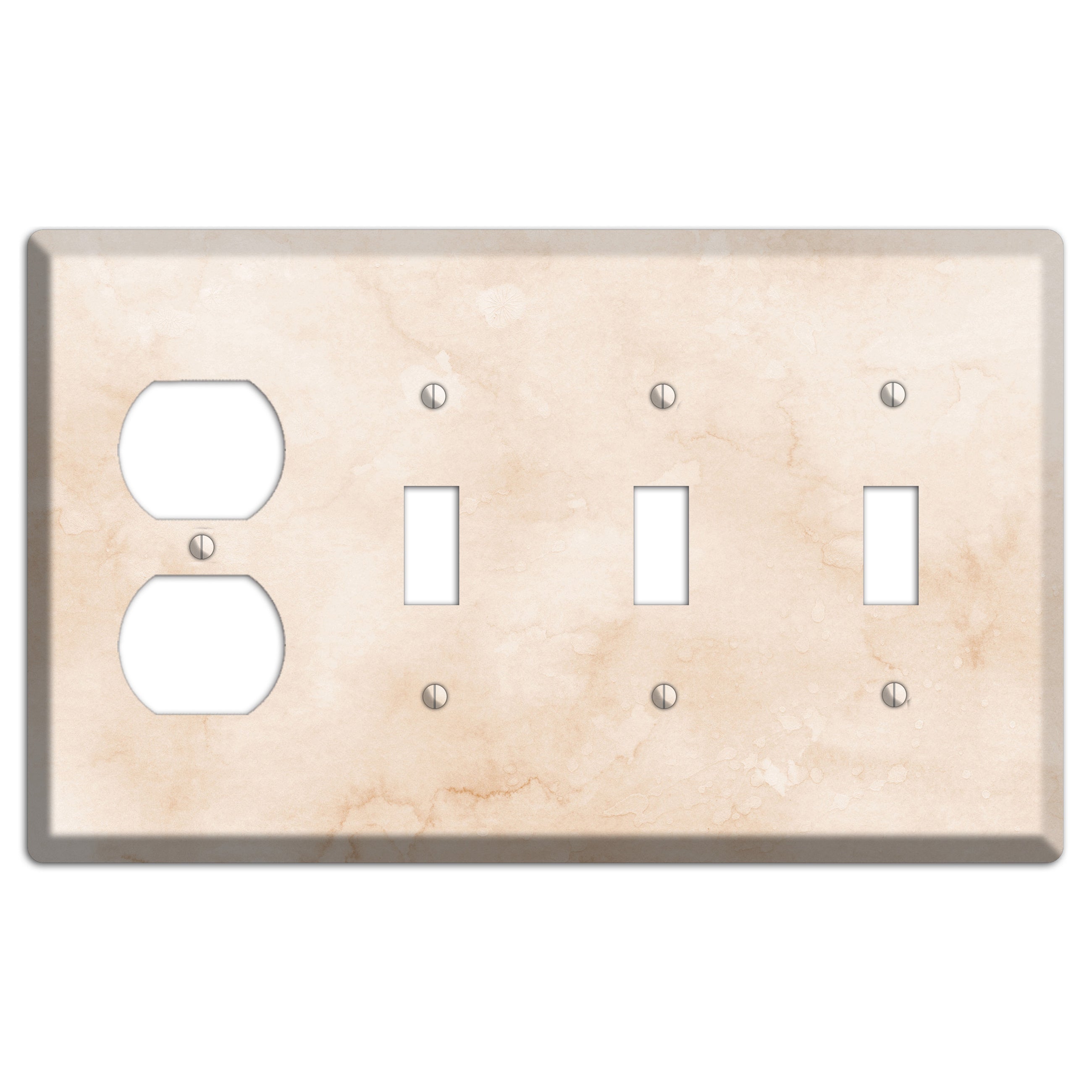 Janna Neutral Texture Duplex / 3 Toggle Wallplate