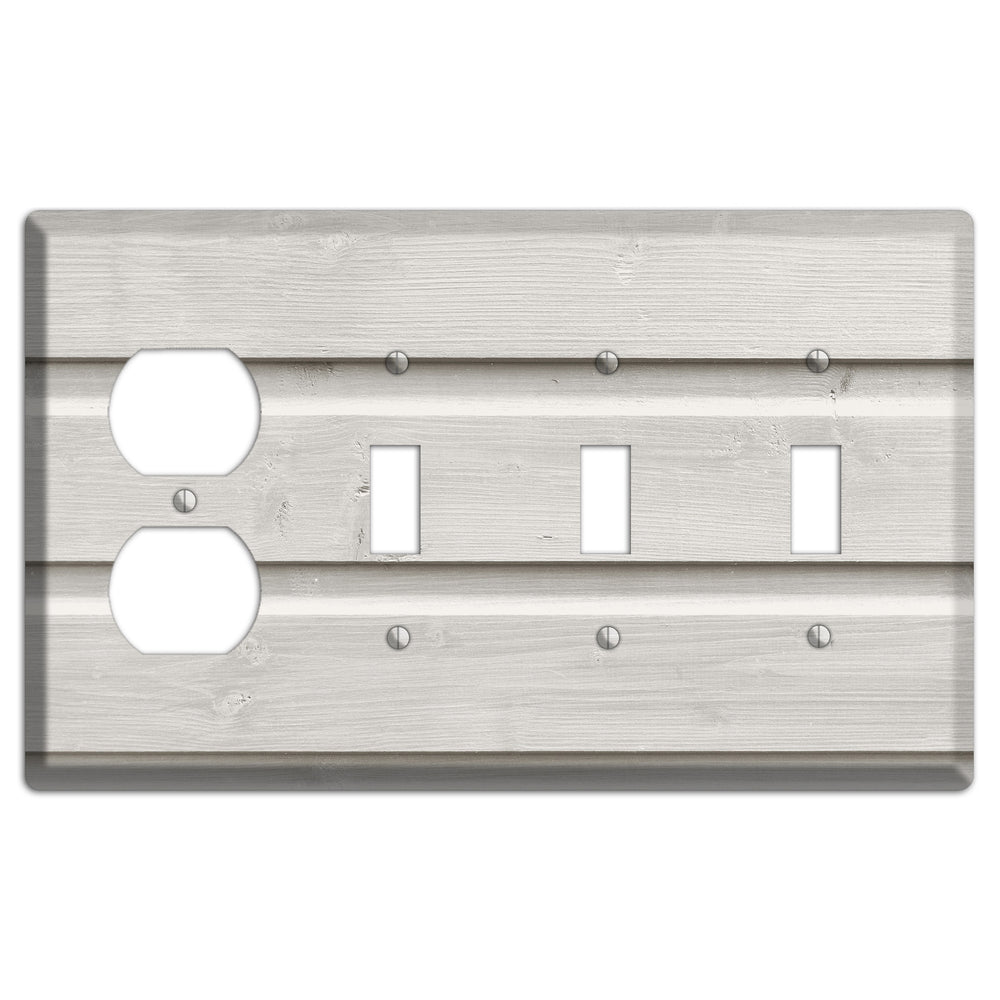 Cotton Seed Antique Duplex / 3 Toggle Wallplate