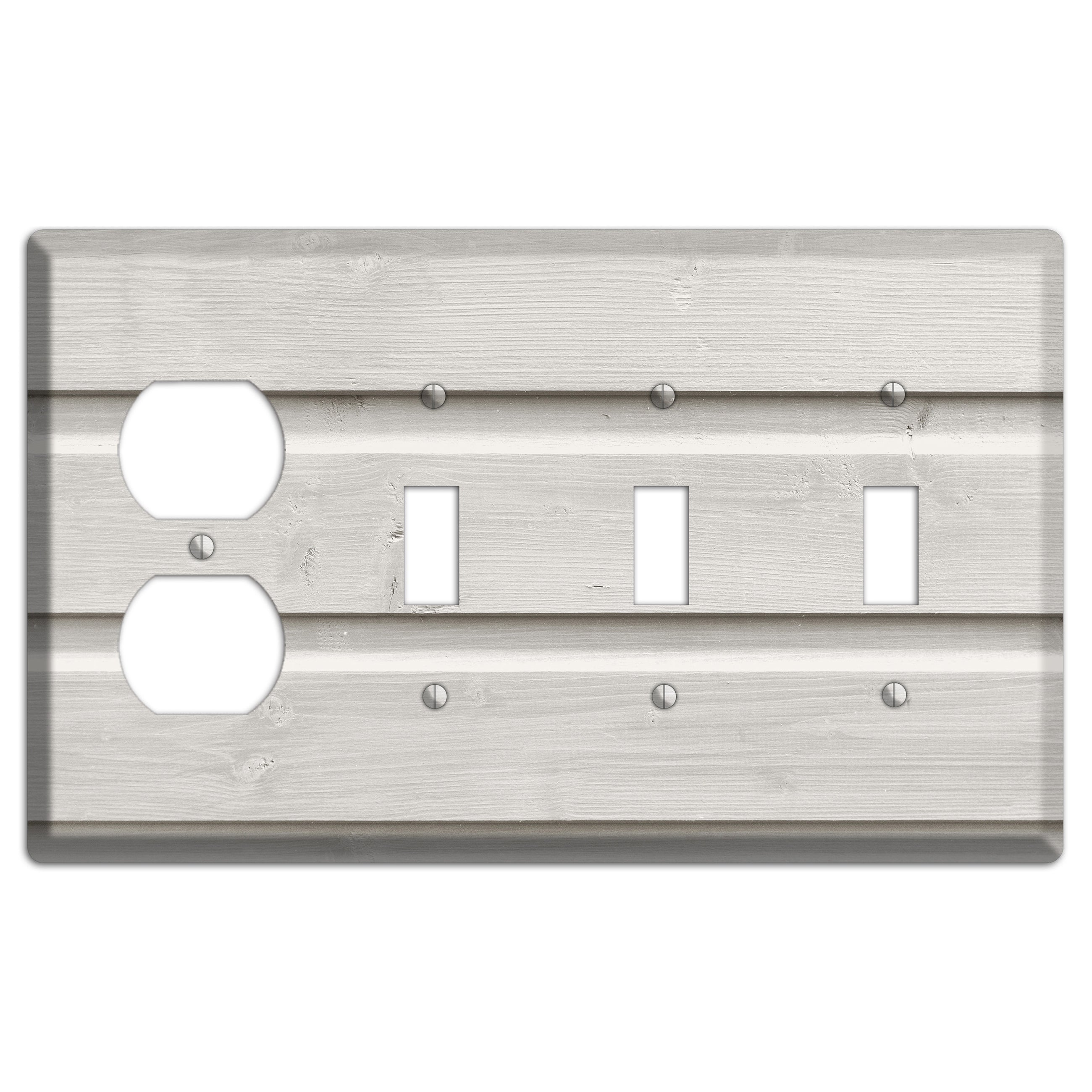 Cotton Seed Antique Duplex / 3 Toggle Wallplate