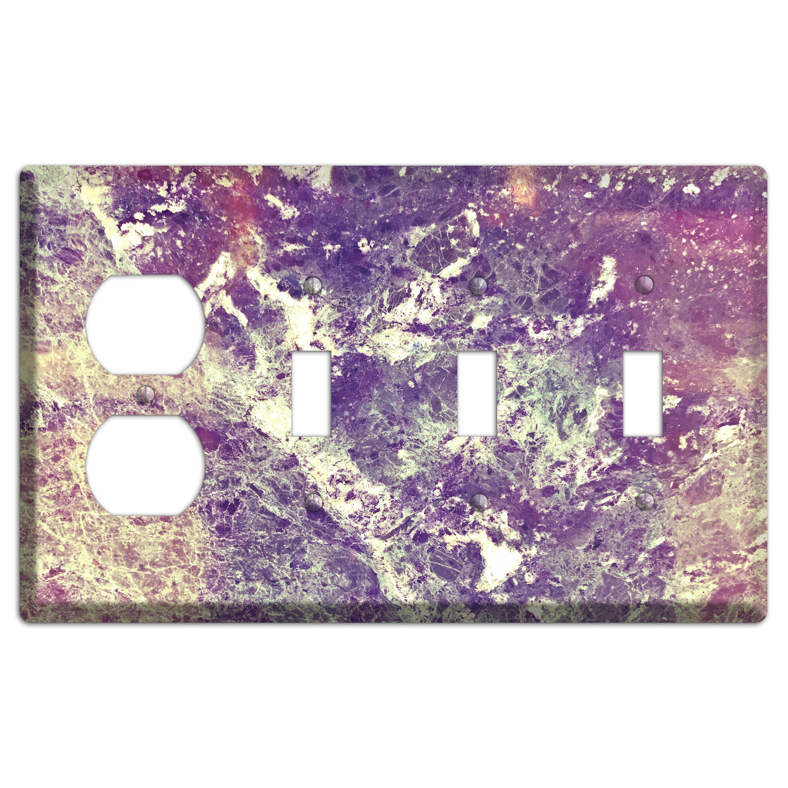 Mamba Marble Duplex / 3 Toggle Wallplate