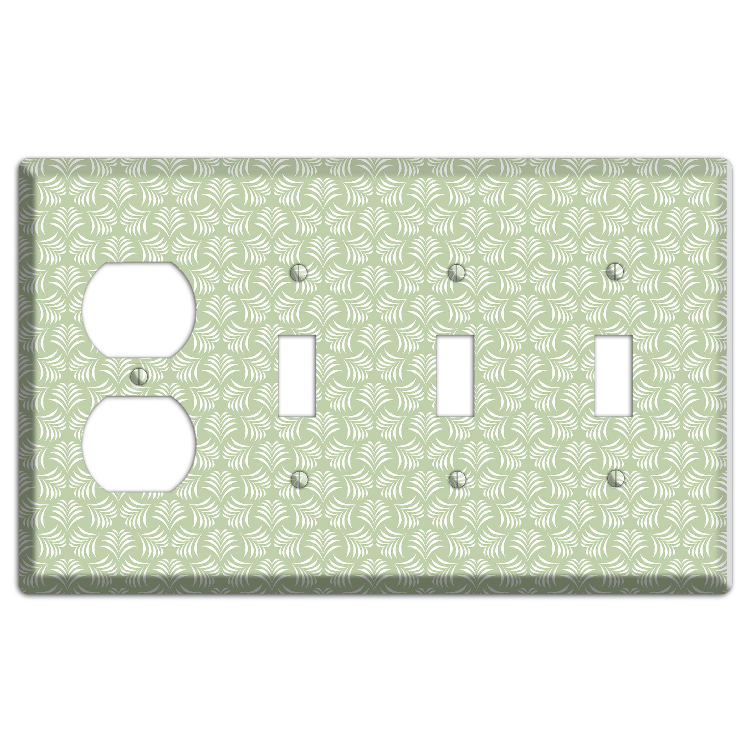 Leaves Style V Duplex / 3 Toggle Wallplate