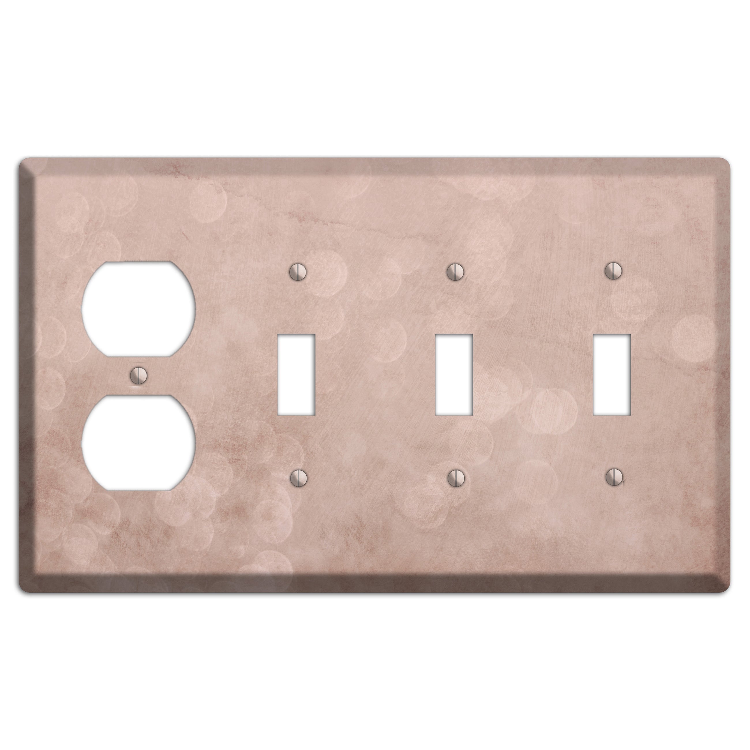 Blush Twilight Duplex / 3 Toggle Wallplate