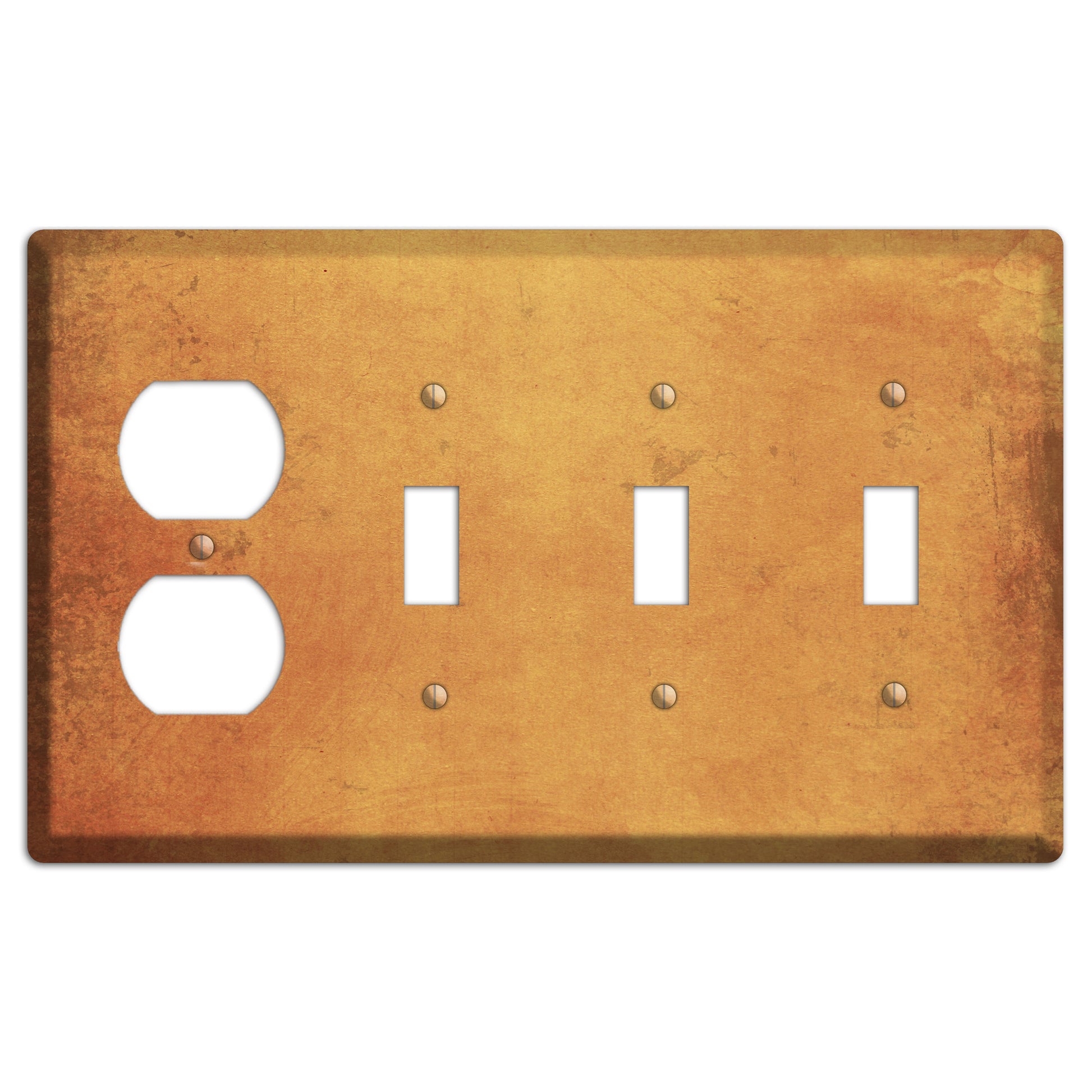 Di Sierra Vintage Grunge Duplex / 3 Toggle Wallplate