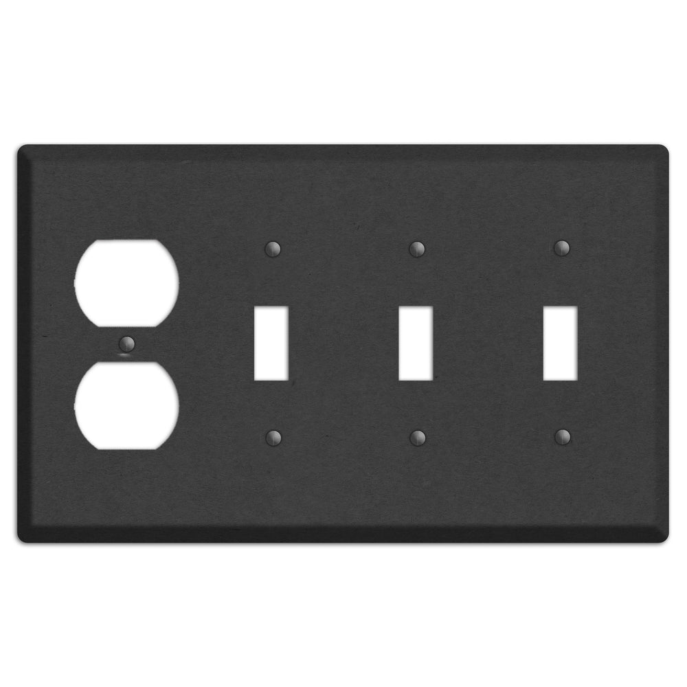 Charcoal Kraft Duplex / 3 Toggle Wallplate