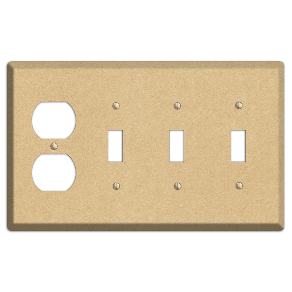 Calico Kraft Duplex / 3 Toggle Wallplate