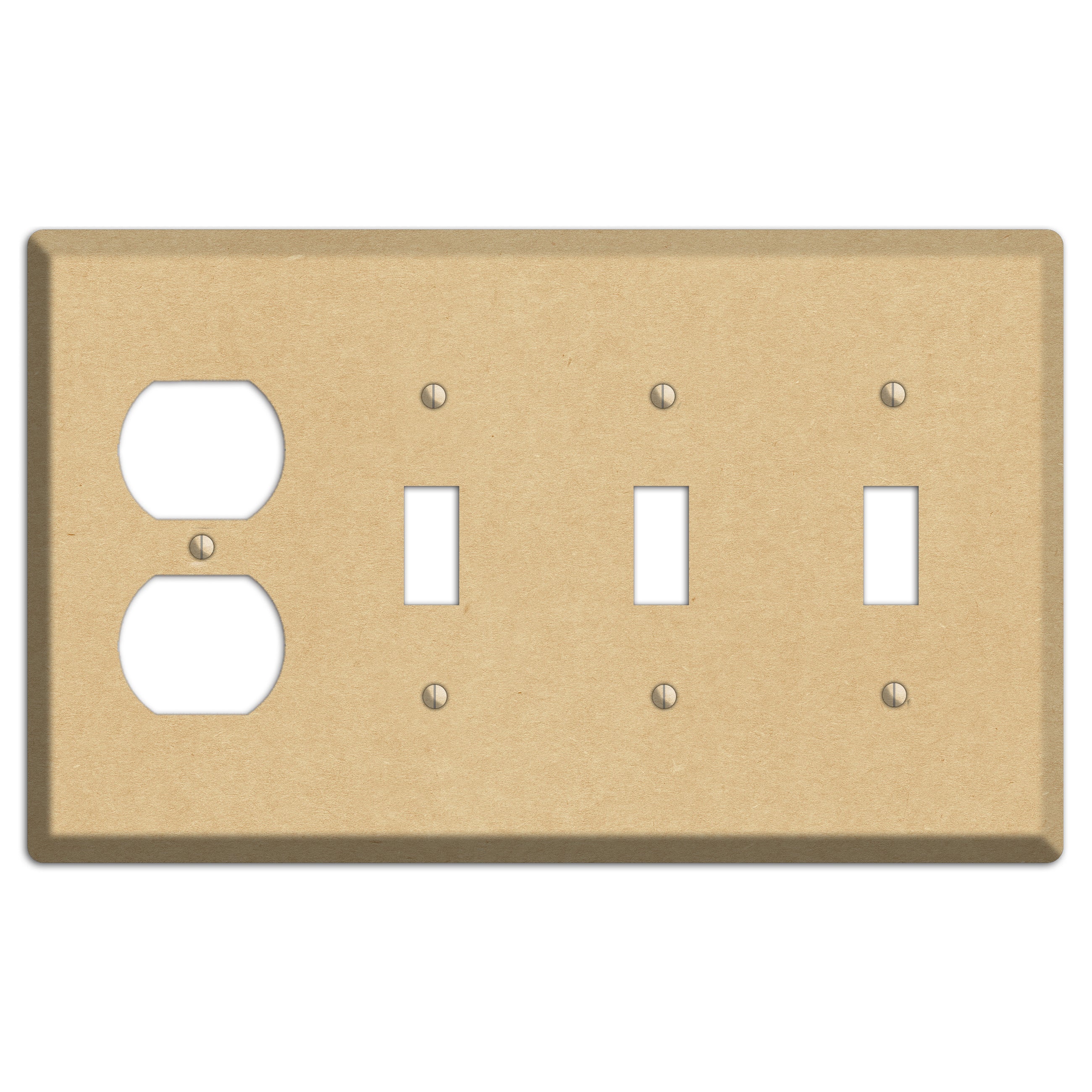 Calico Kraft Duplex / 3 Toggle Wallplate