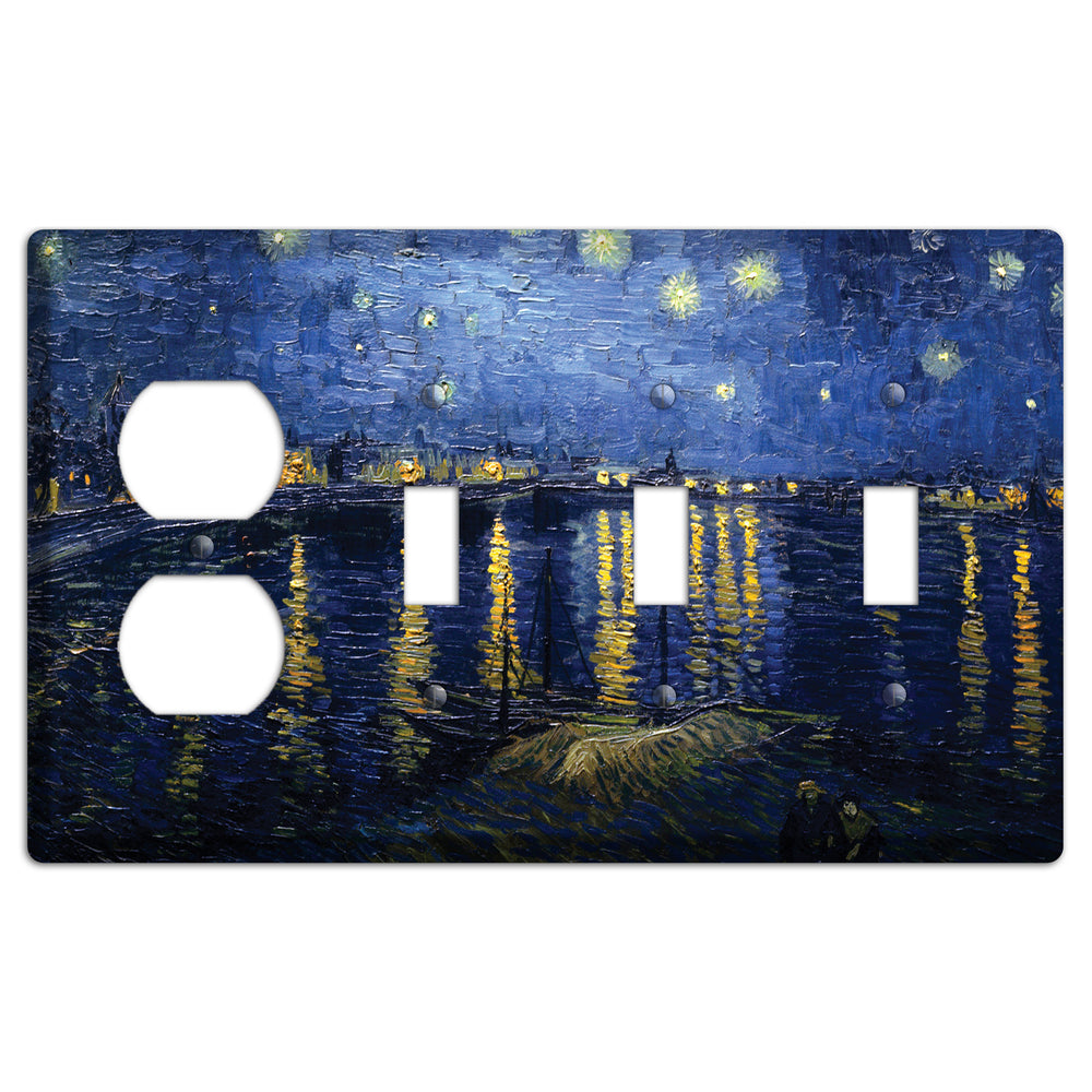 Vincent Van Gogh Duplex / 3 Toggle Wallplate