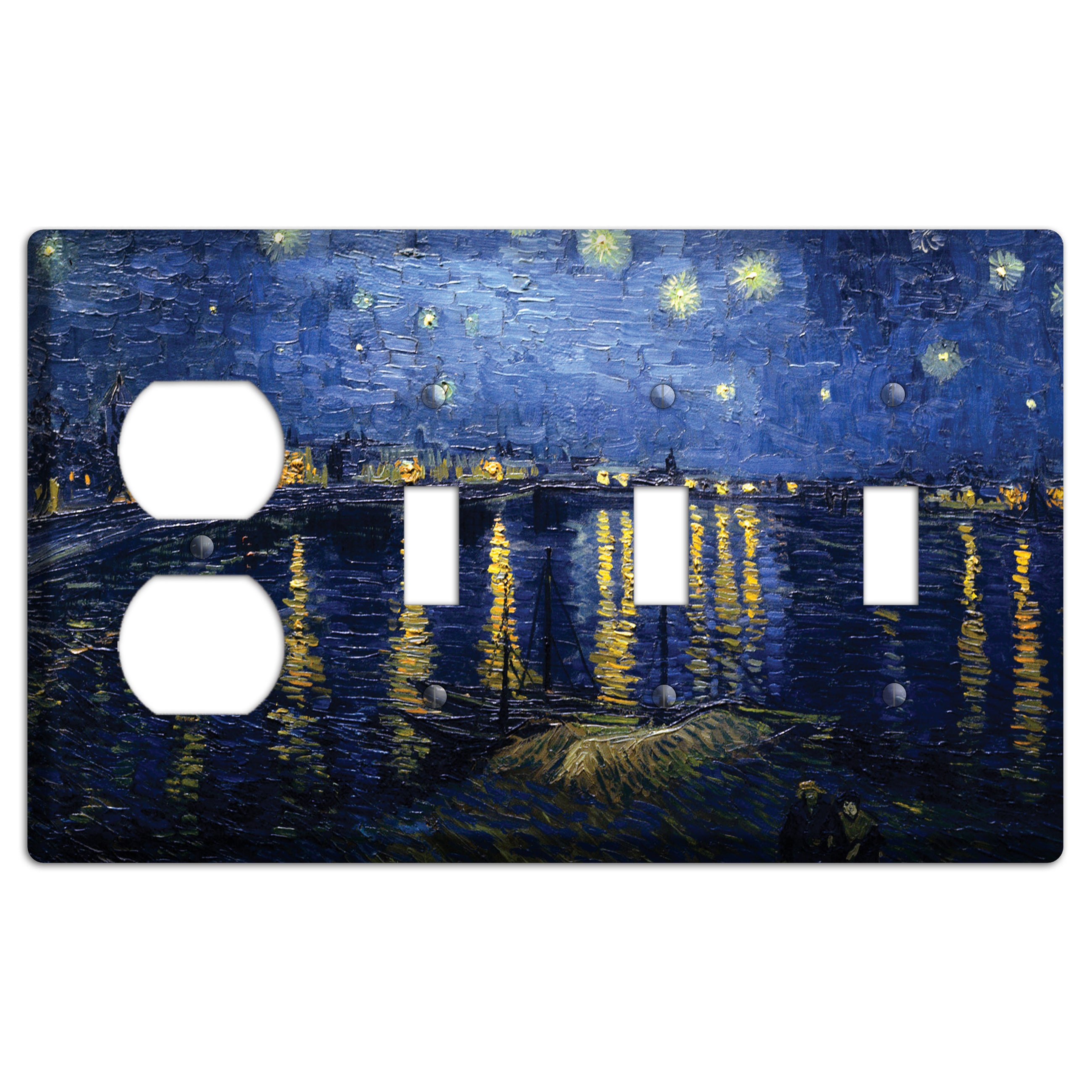 Vincent Van Gogh Duplex / 3 Toggle Wallplate