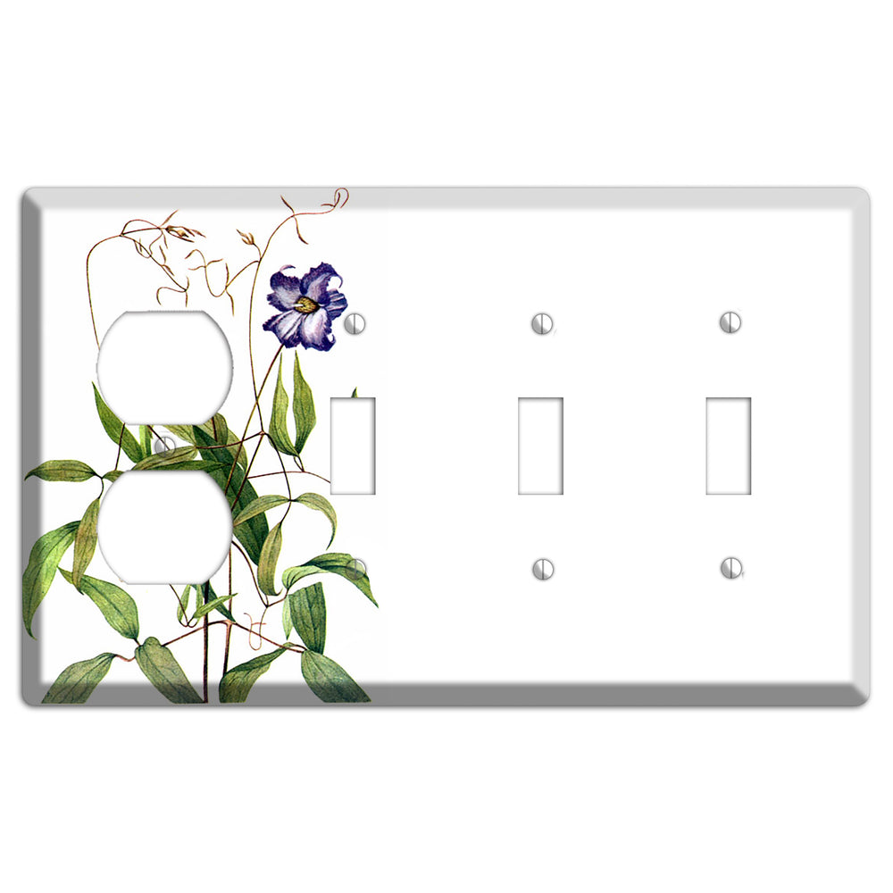 Clematis Crispa Duplex / 3 Toggle Wallplate