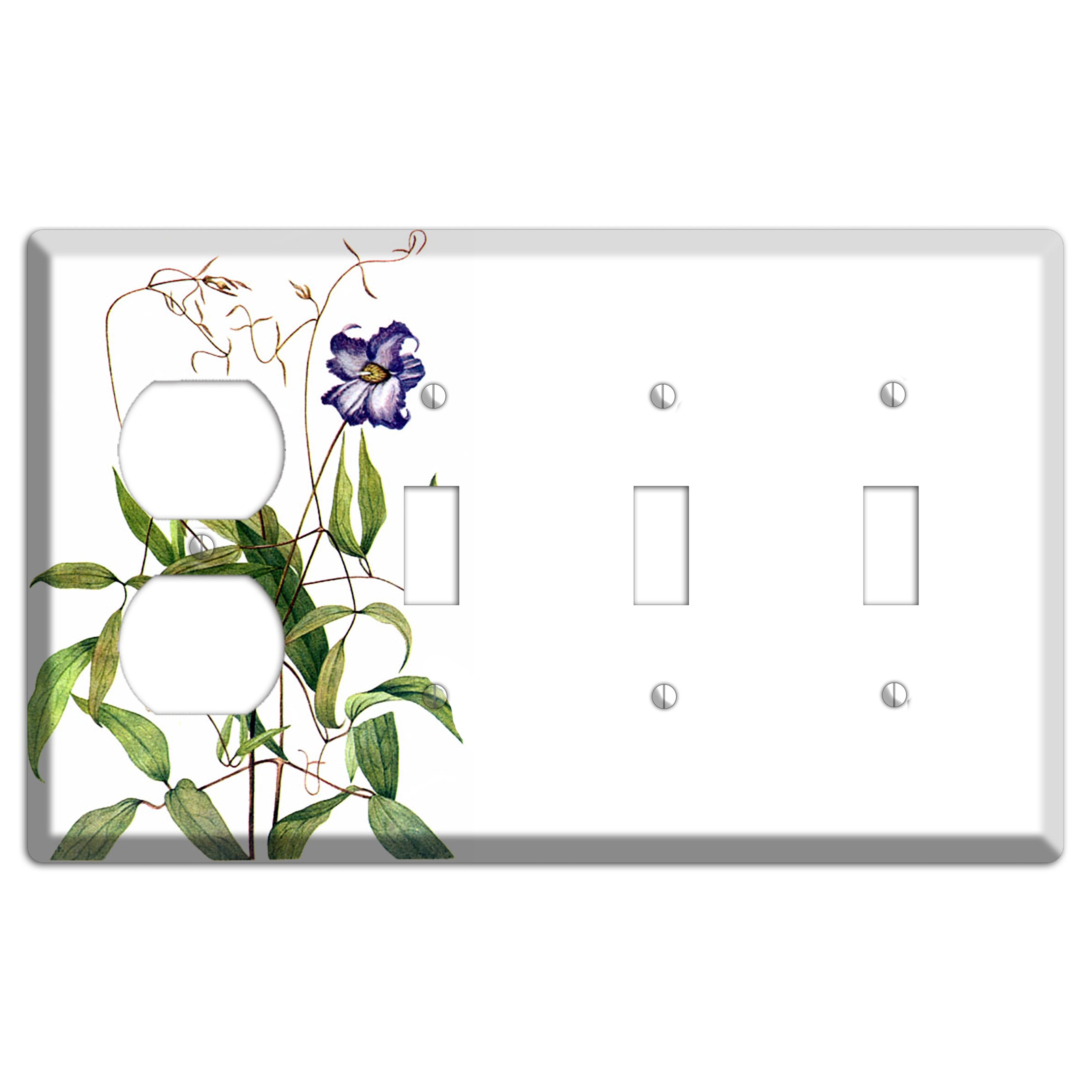 Clematis Crispa Duplex / 3 Toggle Wallplate