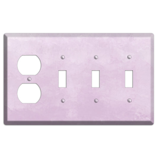 Lilac Ombre Duplex / 3 Toggle Wallplate