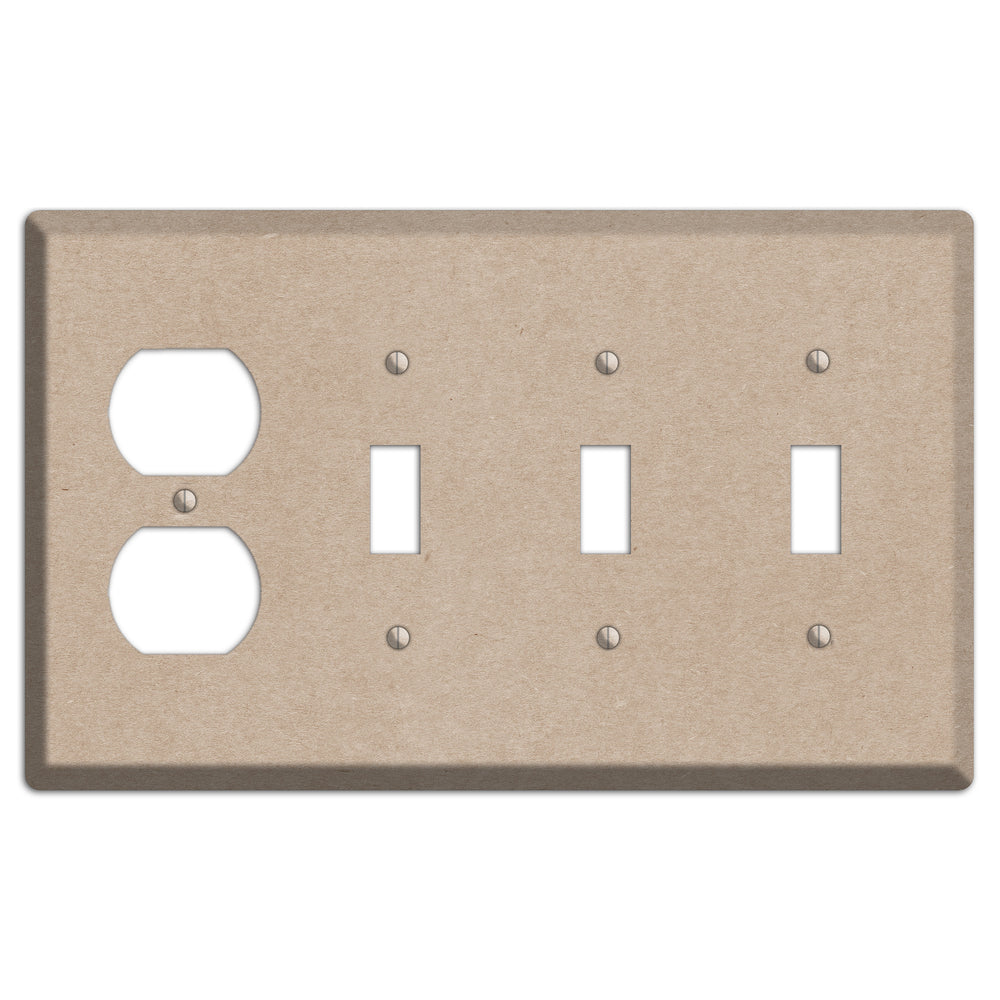 Sandrift Kraft Duplex / 3 Toggle Wallplate