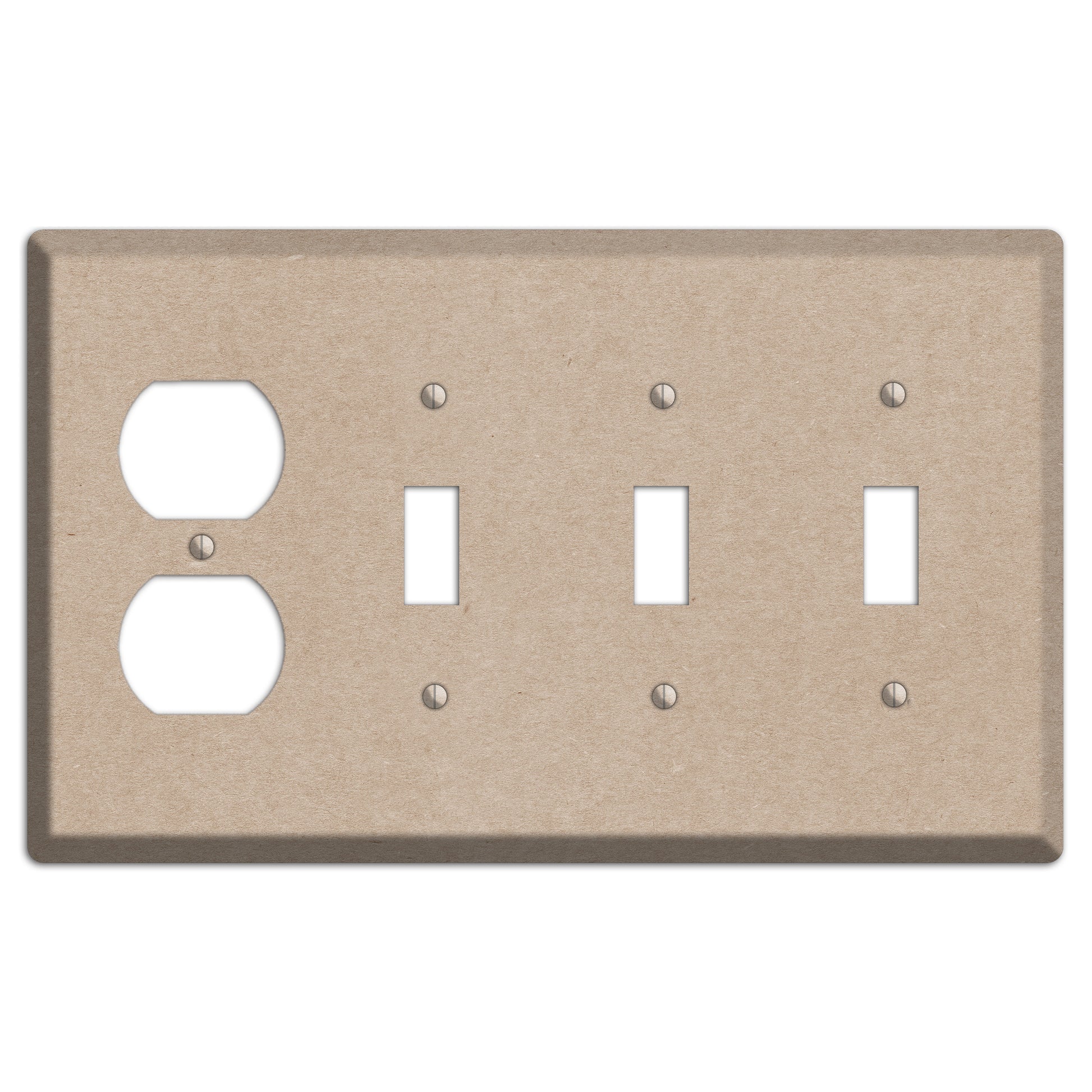 Sandrift Kraft Duplex / 3 Toggle Wallplate
