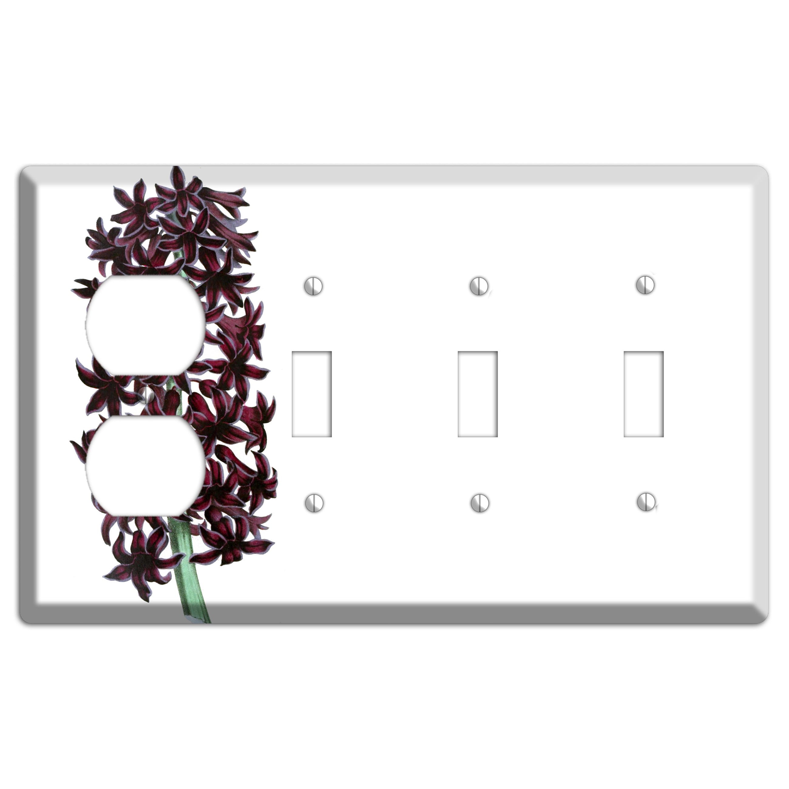 Jacinth Duplex / 3 Toggle Wallplate
