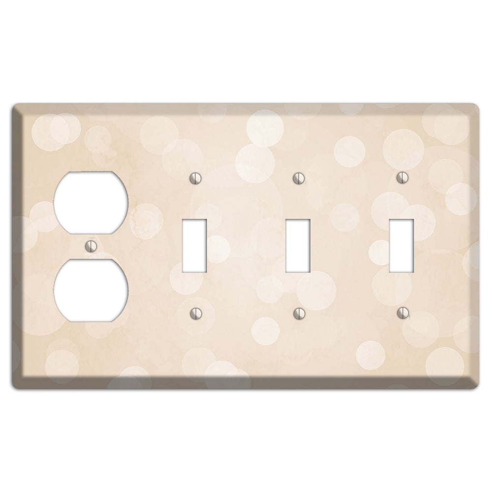 Parchment Neutral Texture Duplex / 3 Toggle Wallplate