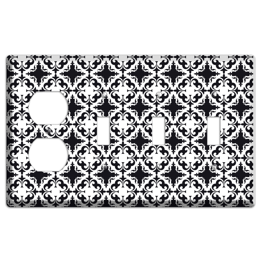 Moroccan 8 Duplex / 3 Toggle Wallplate